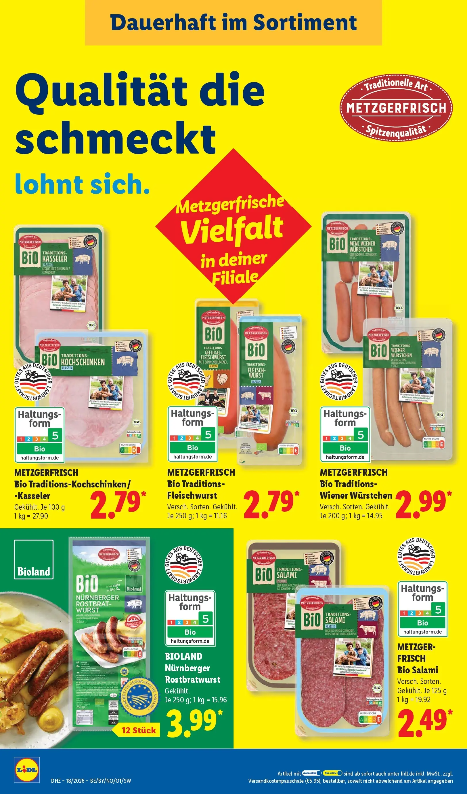 Lidl Prospekt Braunschweig (ab 27.04.2026) zum Blättern » Angebote | Seite: 12 | Produkte: Wiener wurstchen, Sonnenblumenol, Wurst, Salami