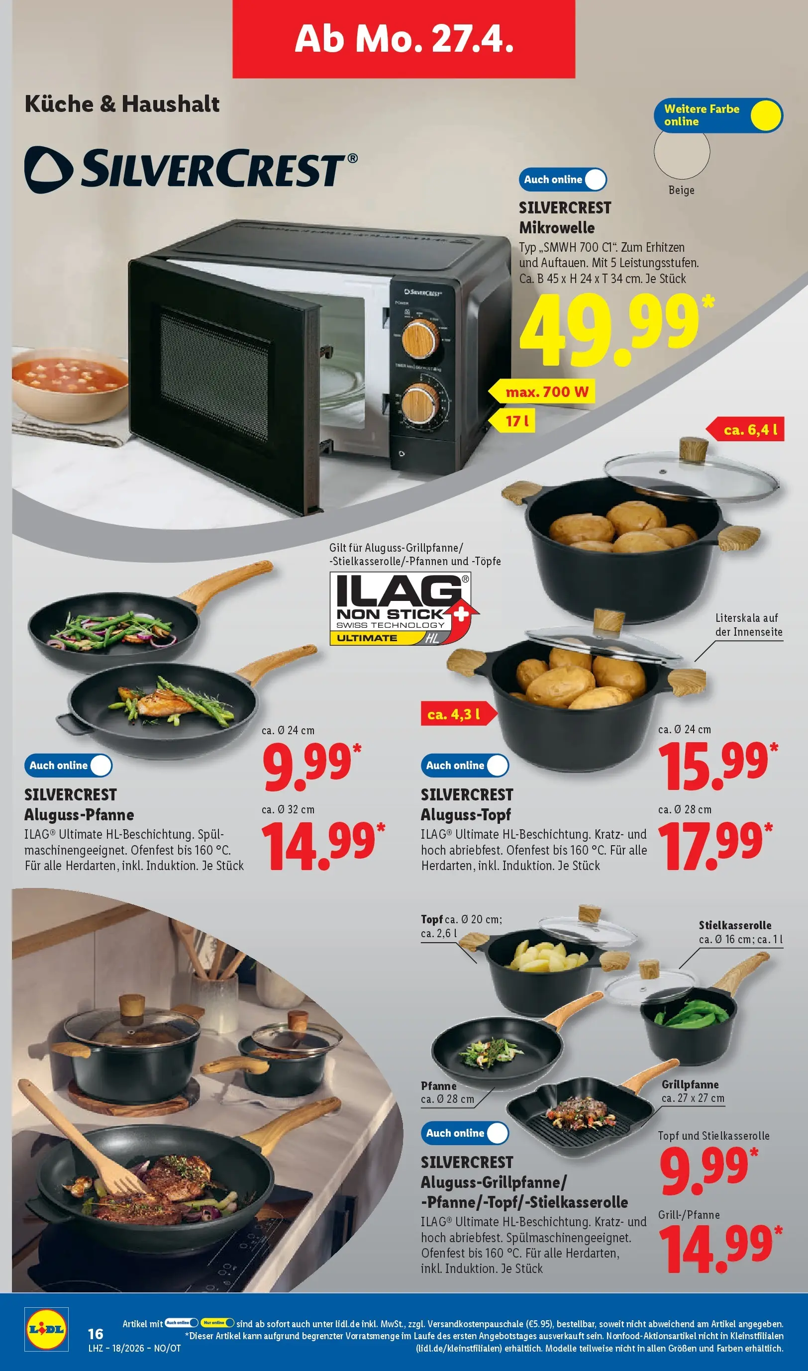 Lidl Prospekt Braunschweig (ab 27.04.2026) zum Blättern » Angebote | Seite: 32 | Produkte: Mikrowelle, Küche