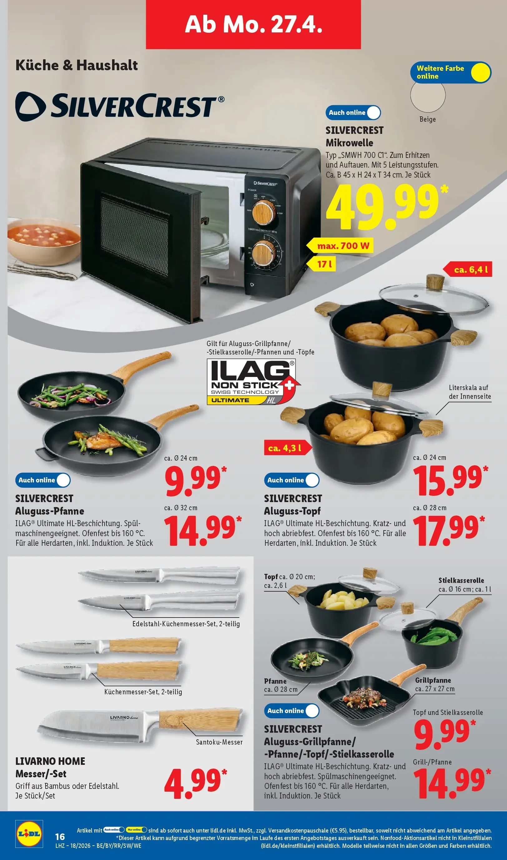 Lidl Prospekt Bergisch Gladbach (ab 27.04.2026) zum Blättern » Angebote | Seite: 32 | Produkte: Mikrowelle, Küche