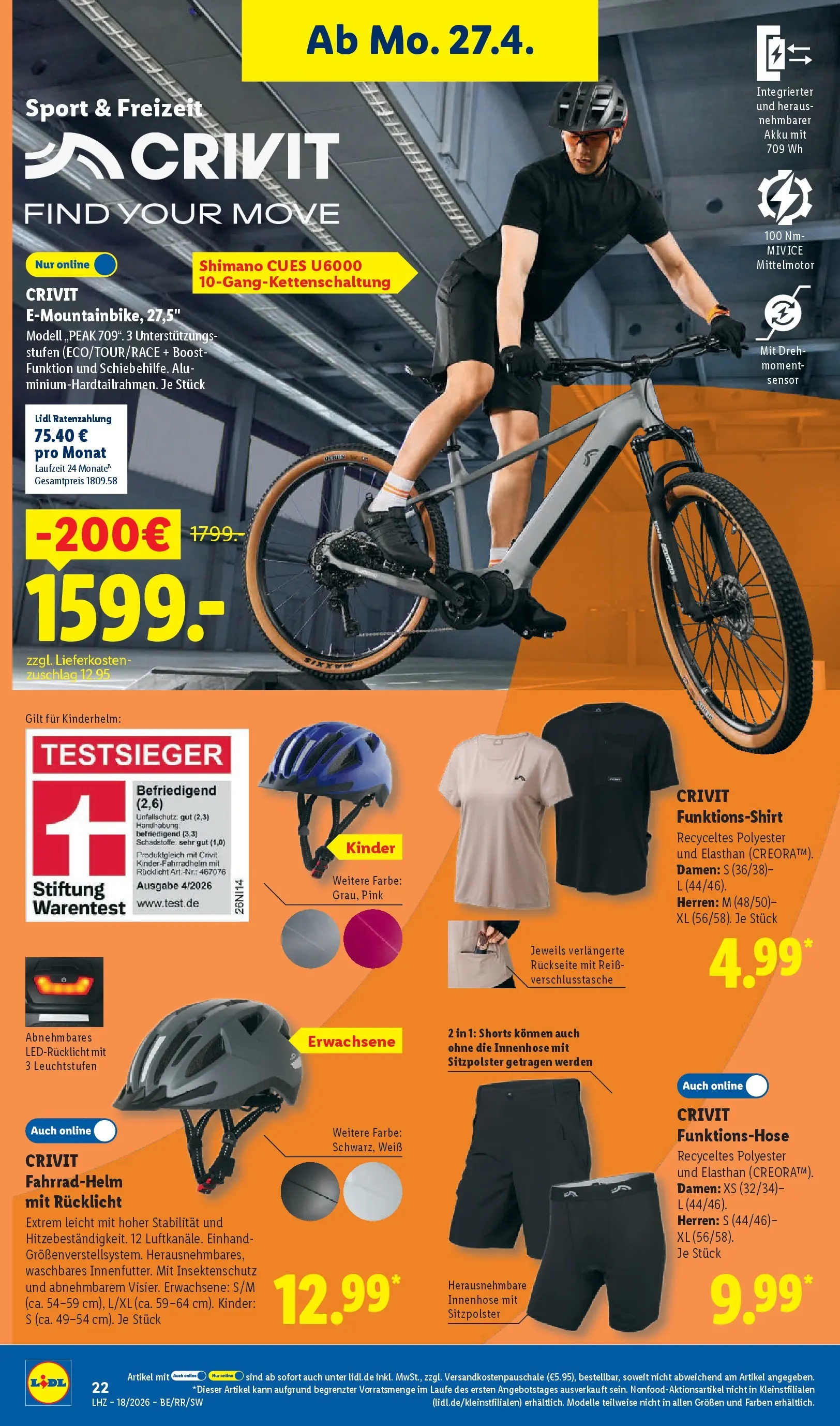 Lidl Prospekt Bergisch Gladbach (ab 27.04.2026) zum Blättern » Angebote | Seite: 42 | Produkte: Fahrradhelm