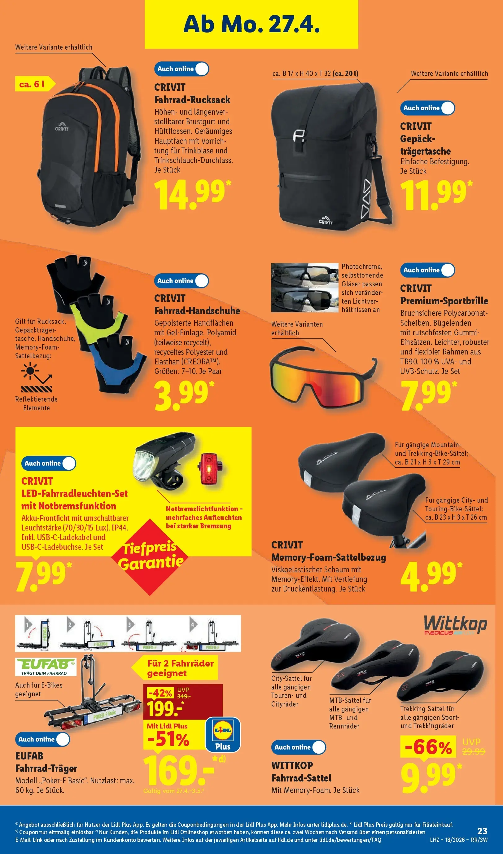 Lidl Prospekt Bergisch Gladbach (ab 27.04.2026) zum Blättern » Angebote | Seite: 43 | Produkte: Handschuhe