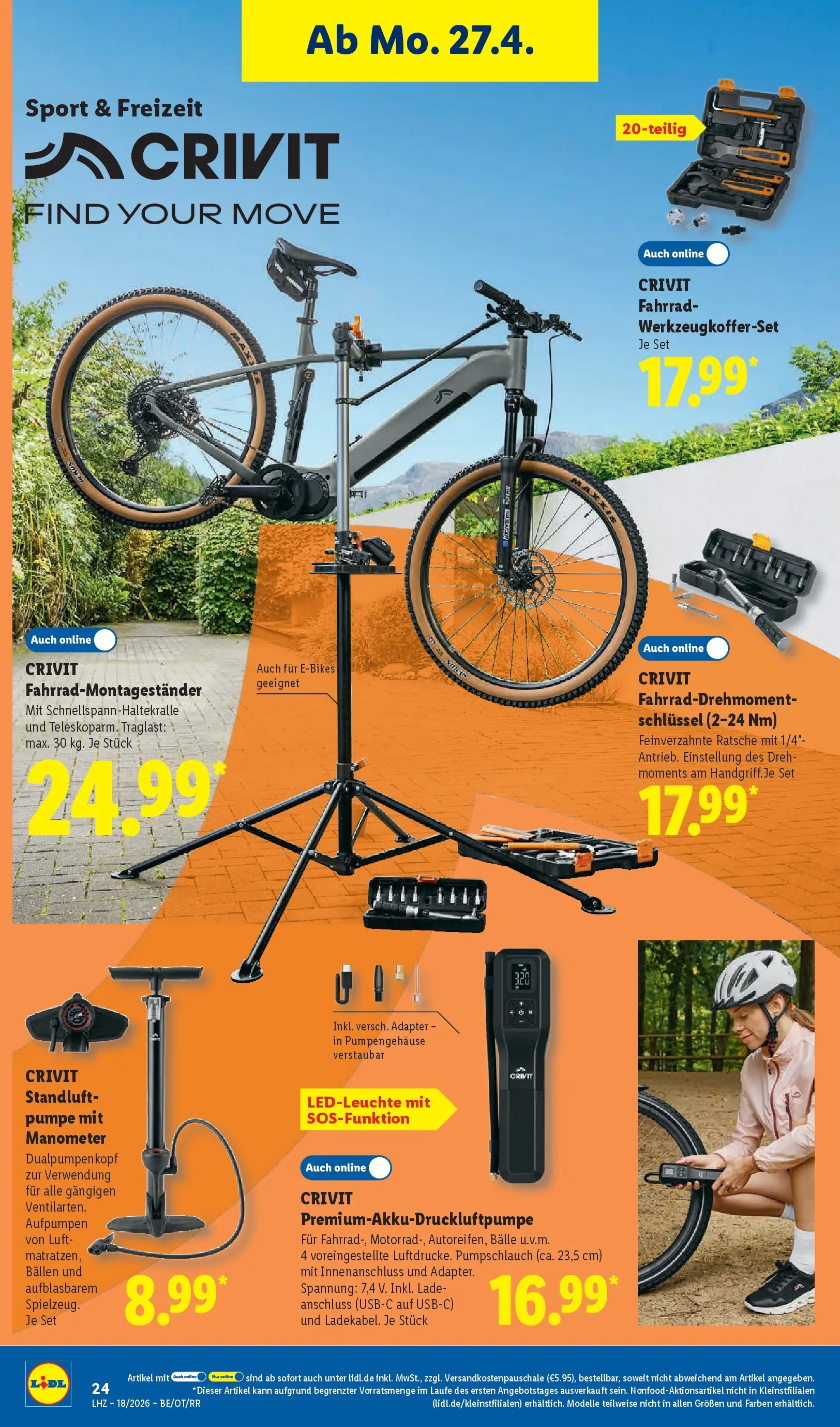 Lidl Prospekt Bergisch Gladbach (ab 27.04.2026) zum Blättern » Angebote | Seite: 44 | Produkte: Adapter, Manometer