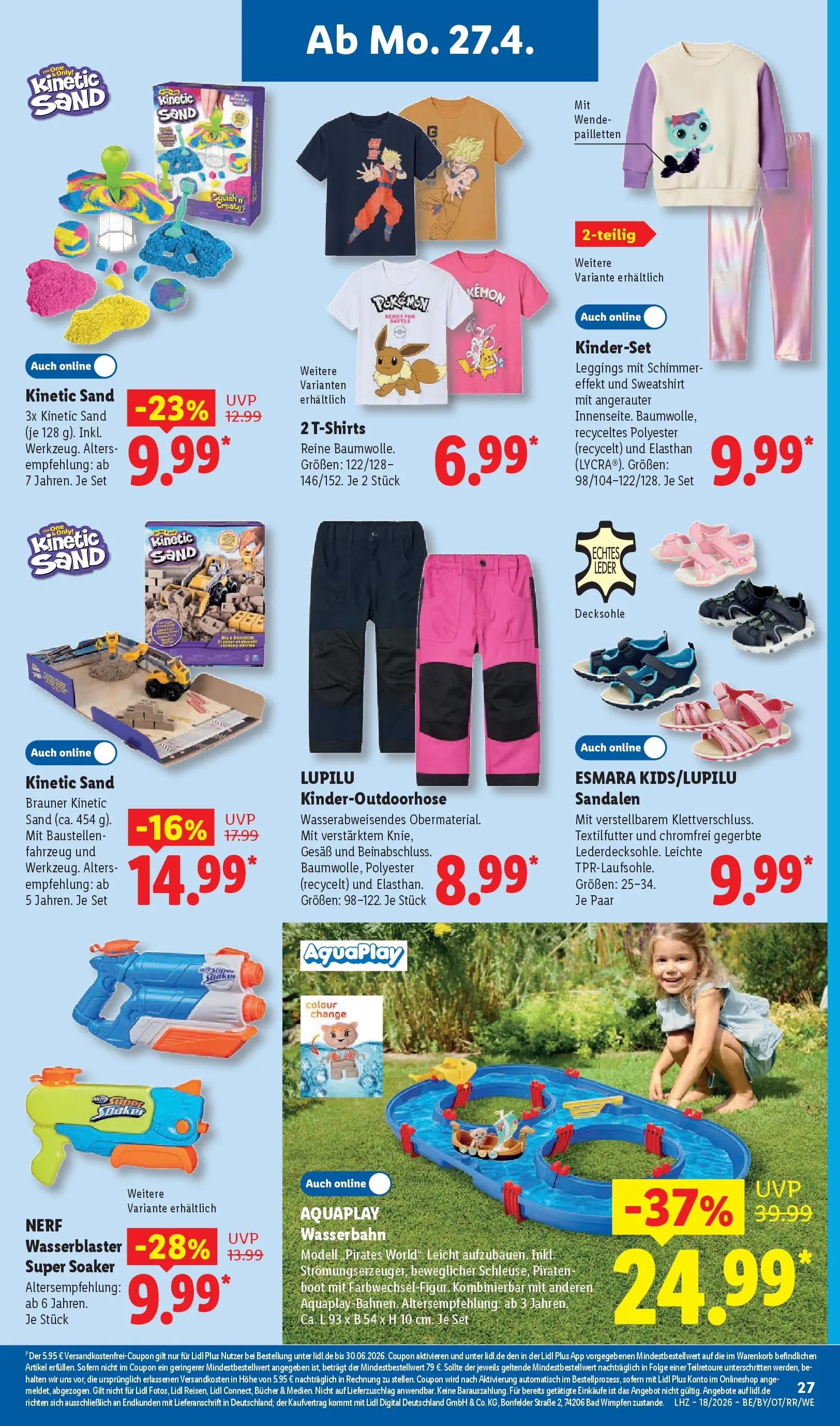 Lidl Prospekt Bergisch Gladbach (ab 27.04.2026) zum Blättern » Angebote | Seite: 47 | Produkte: Sweatshirt, Bad, Leggings, Sandalen