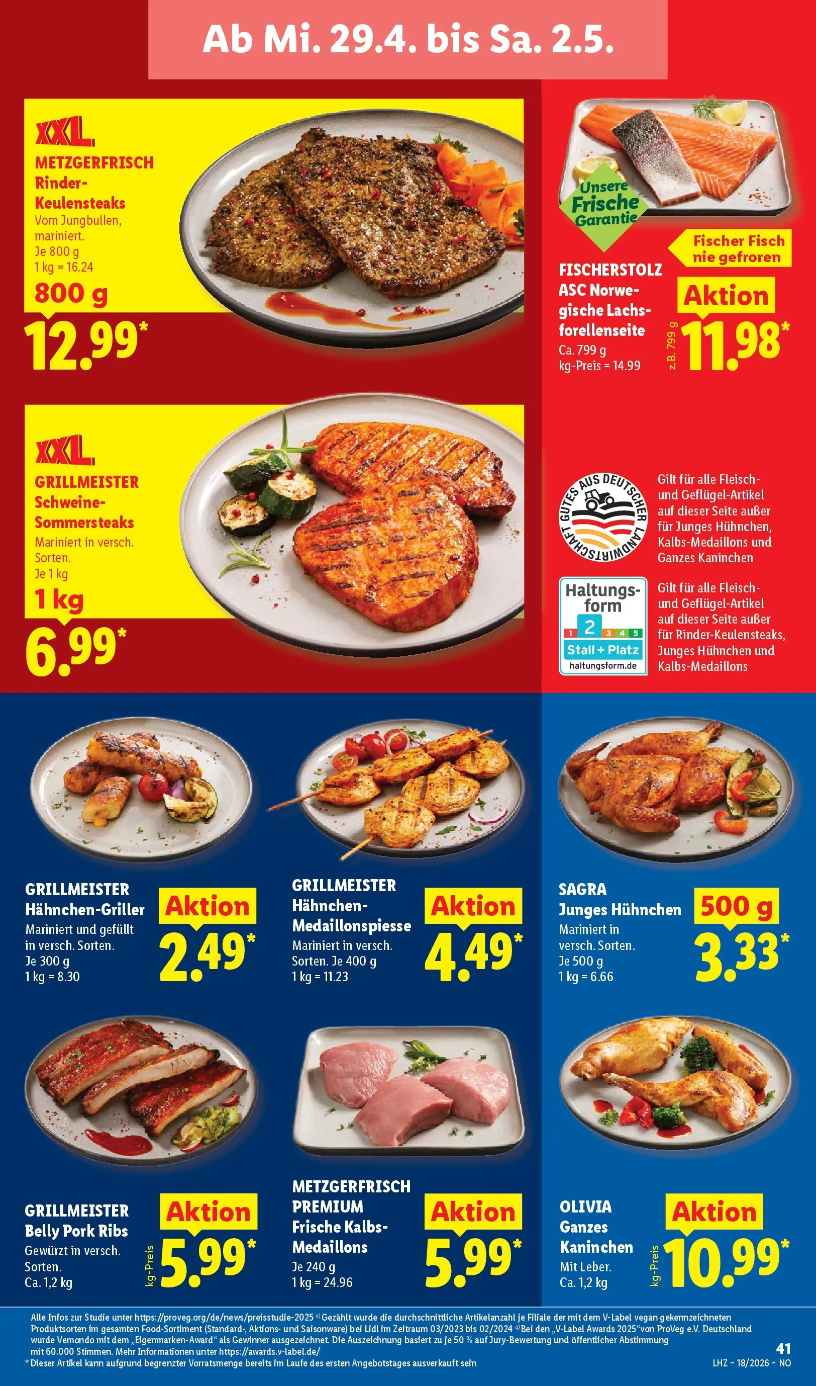 Lidl Prospekt Braunschweig (ab 27.04.2026) zum Blättern » Angebote | Seite: 61 | Produkte: Hahnchen, Fisch, Lachs, Fleisch