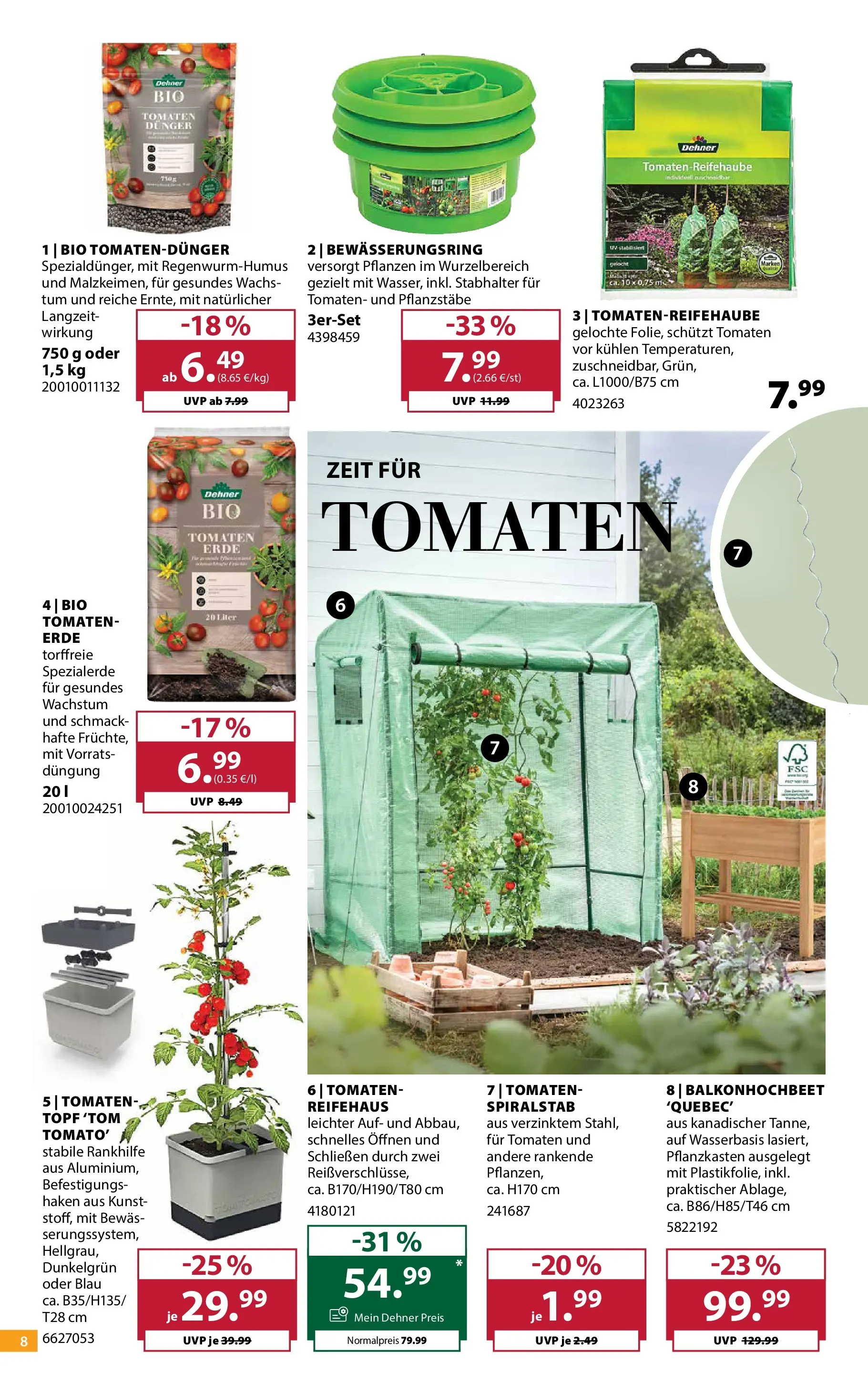 Dehner - Dehner: Garten & Zoo von 21.04.2026 - Aktuelle Angebote | Seite: 8 | Produkte: Tomaten