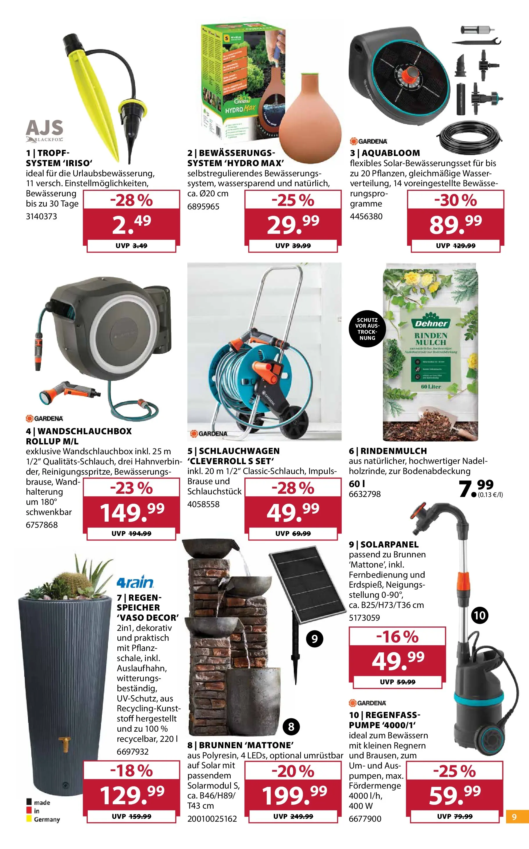 Dehner - Dehner: Garten & Zoo (ab 21.04.2026) zum Blättern | Seite: 9 | Produkte: Rindenmulch, Wasser