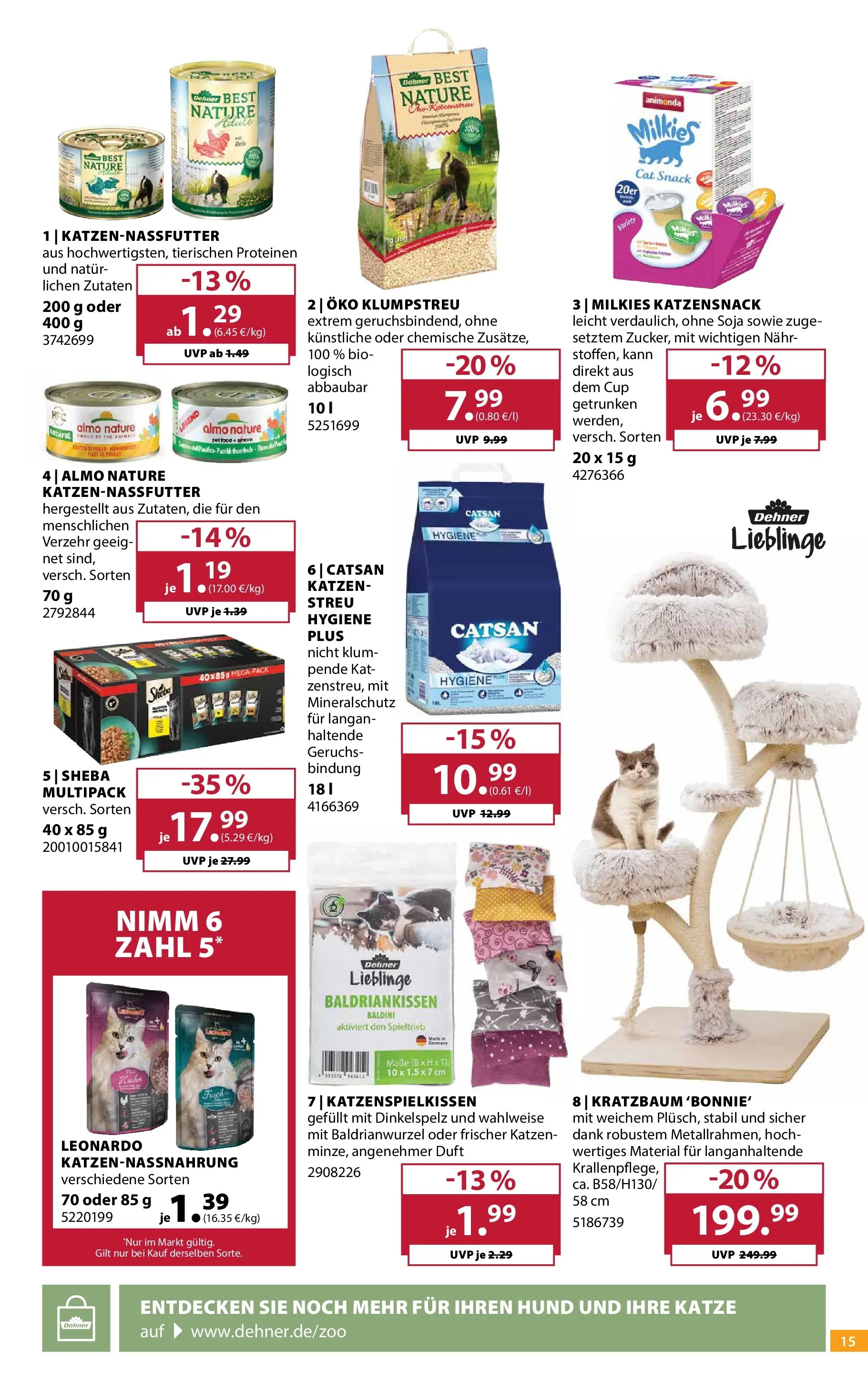 Dehner - Dehner: Garten & Zoo (ab 21.04.2026) zum Blättern | Seite: 15 | Produkte: Catsan, Sheba, Duft