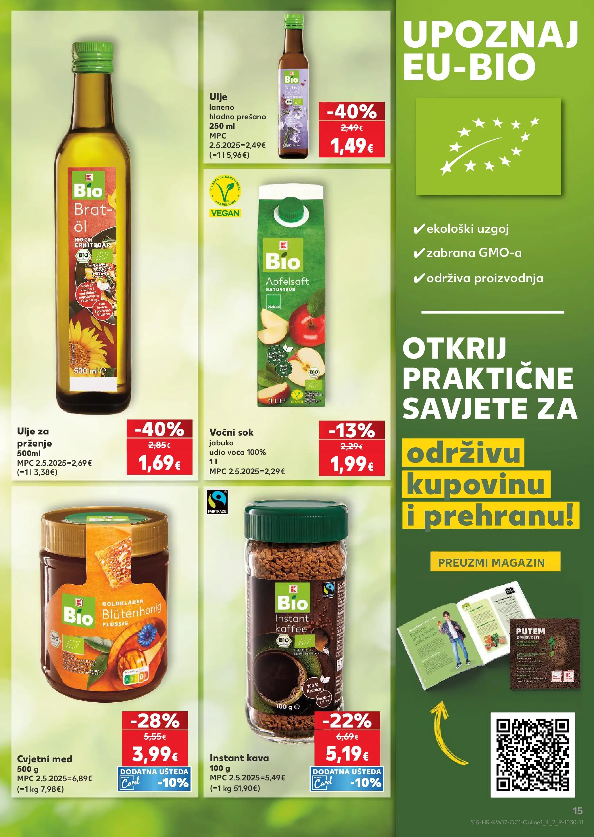 Kaufland - Kaufland katalog do 28.04.2026 novi od 21.04.2026 na listanje > letak digitalni | Stranica: 15 | Proizvodi: Ulje, Kava, Sok, Jabuka