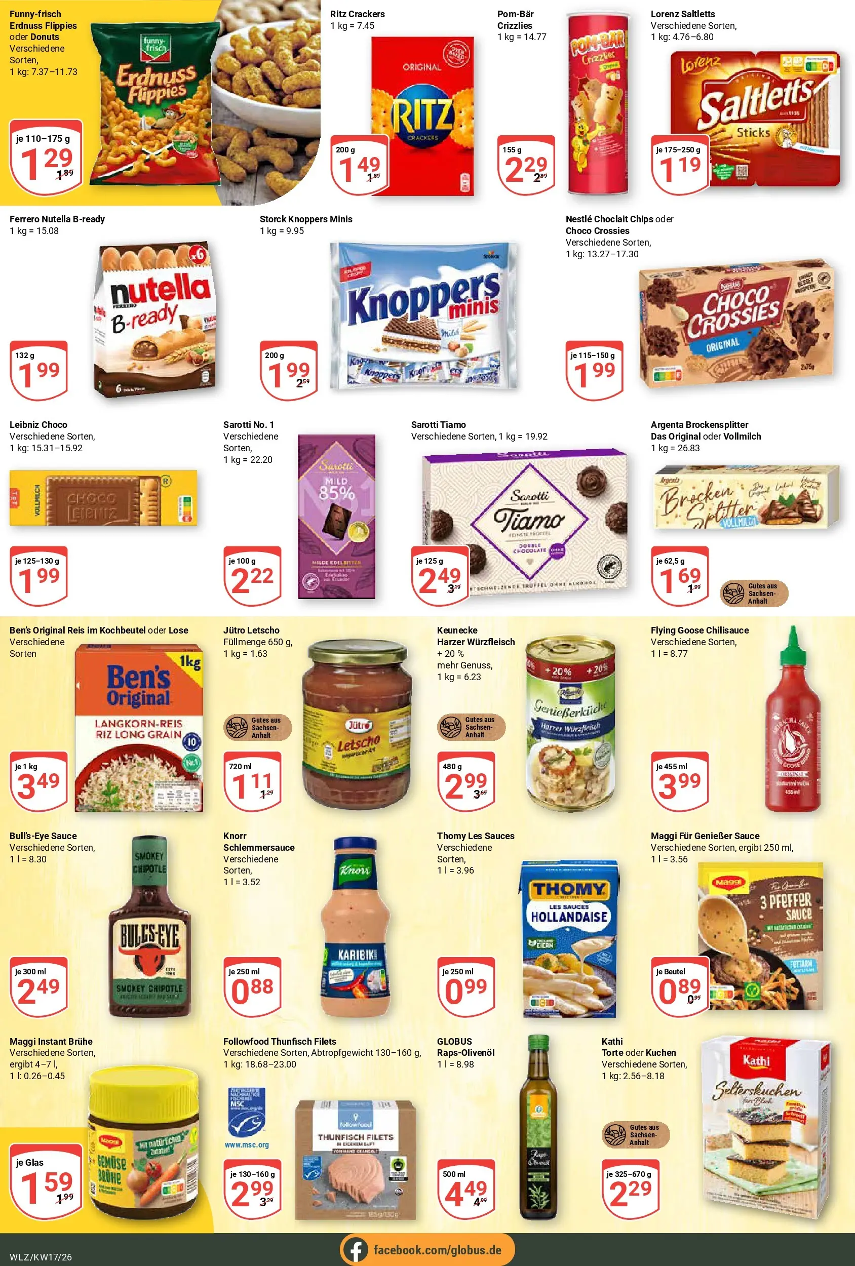 Globus Prospekt Weischlitz	 (ab 20.04.2026) » Angebote online | Seite: 16 | Produkte: Nutella, Gemüse, Saft, Kuchen