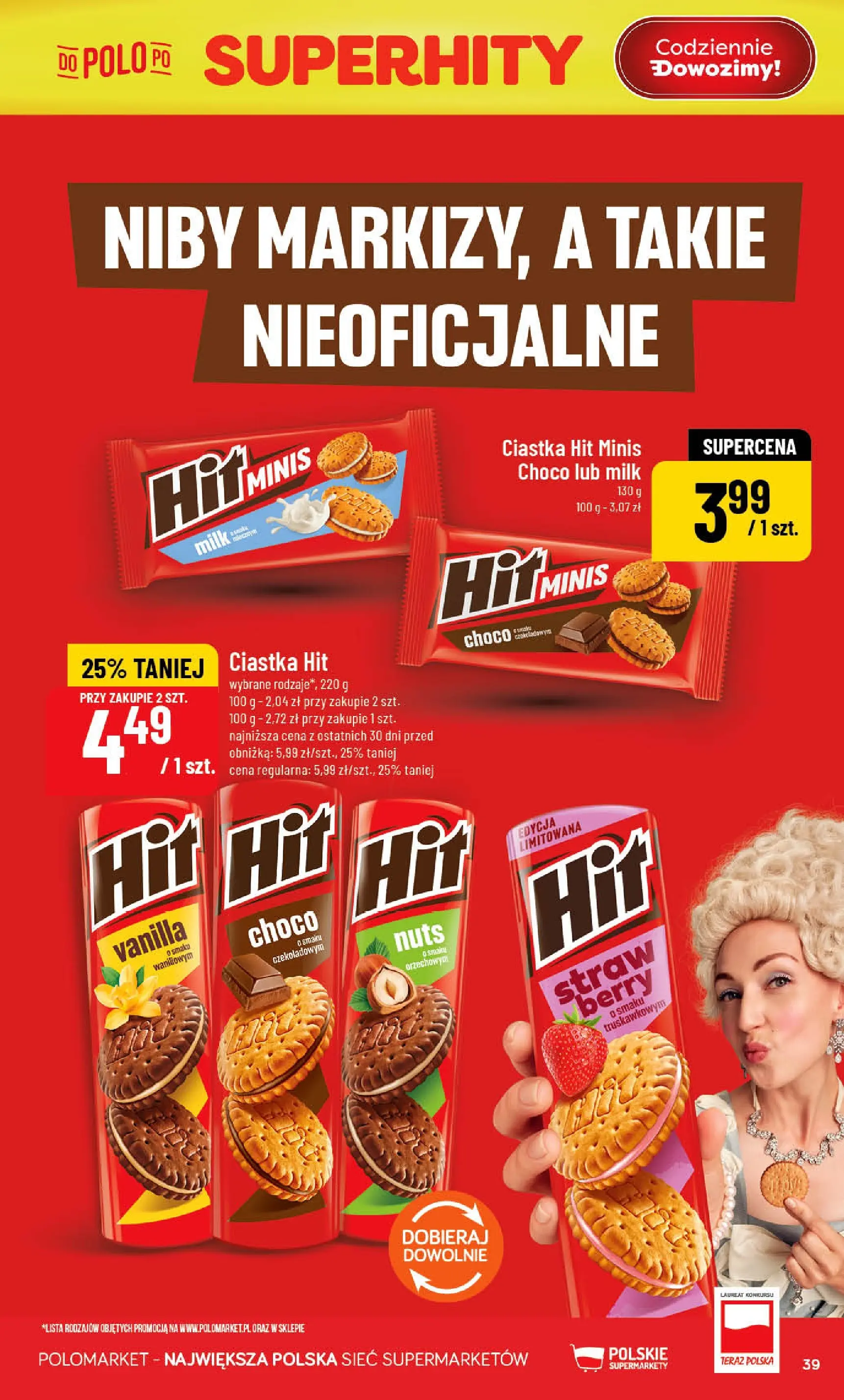 Nowa POLOmarket gazetka od jutra 22.04.2026 | Strona: 39 | Produkty: Ciastka