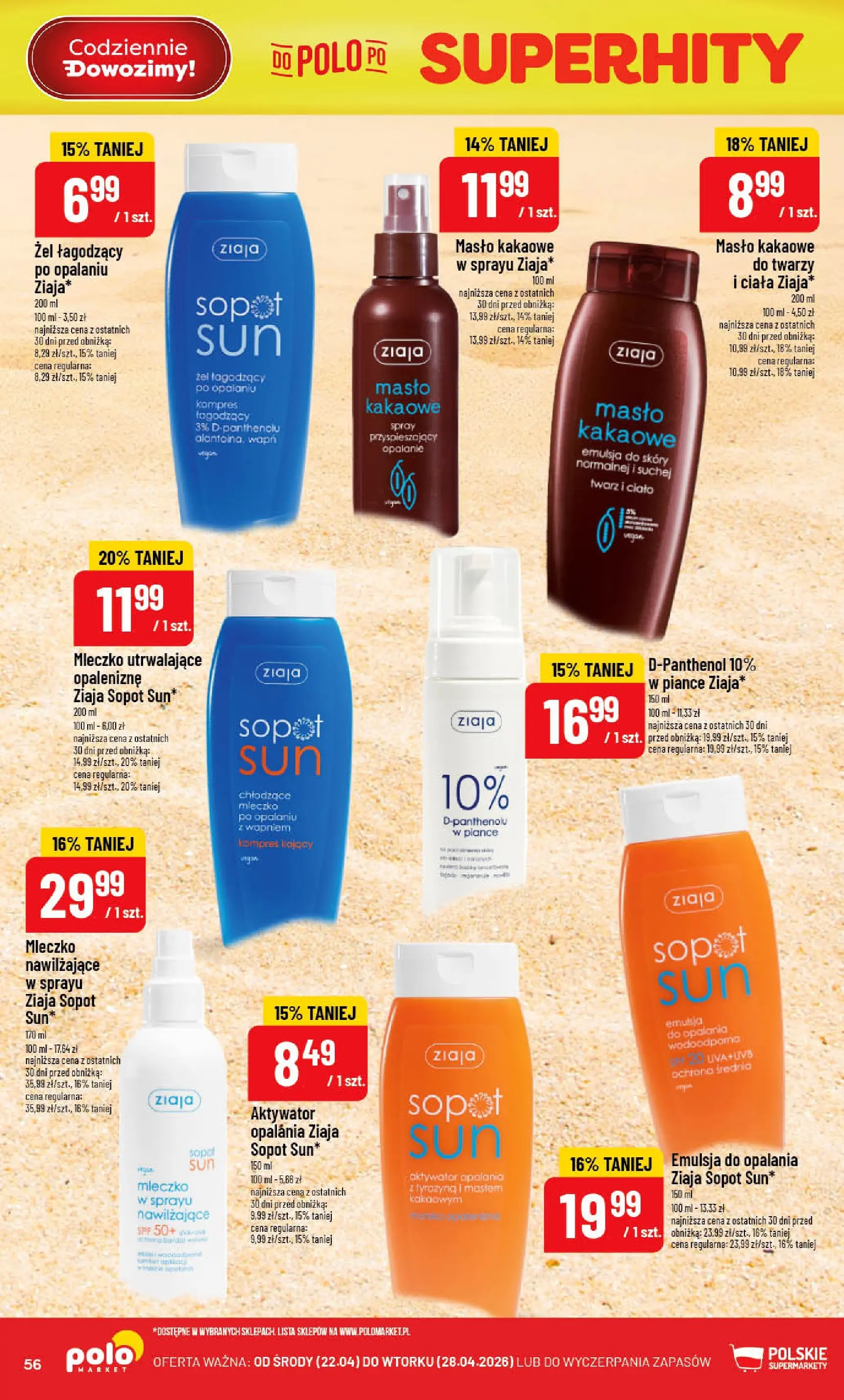 Nowa POLOmarket gazetka od jutra 22.04.2026 | Strona: 56 | Produkty: Masło