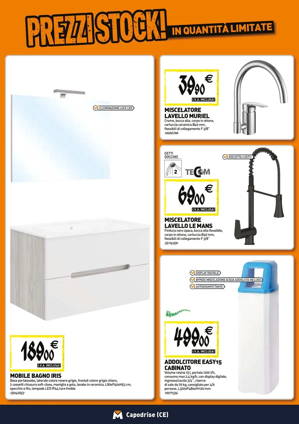 Nuovo TECNOMAT - Straordinari prezzi stock! dal 23/04/2026 > offerte anteprima 🛍️ | Pagina: 6 | Prodotti: Mobile, Sale, Lavello, Lampada