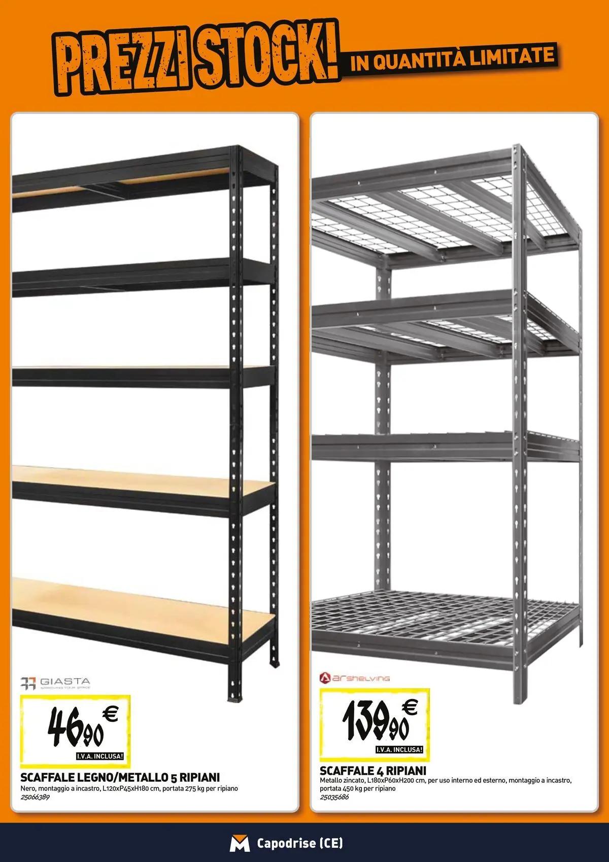 Nuovo TECNOMAT - Straordinari prezzi stock! dal 23/04/2026 > offerte anteprima 🛍️ | Pagina: 15 | Prodotti: Ripiano, Scaffale