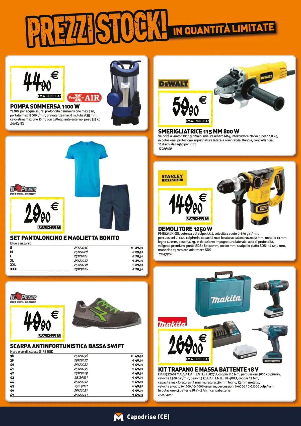 Nuovo TECNOMAT - Straordinari prezzi stock! dal 23/04/2026 > offerte anteprima 🛍️ | Pagina: 18 | Prodotti: Maglietta, Cavo, Trapano, Batterie