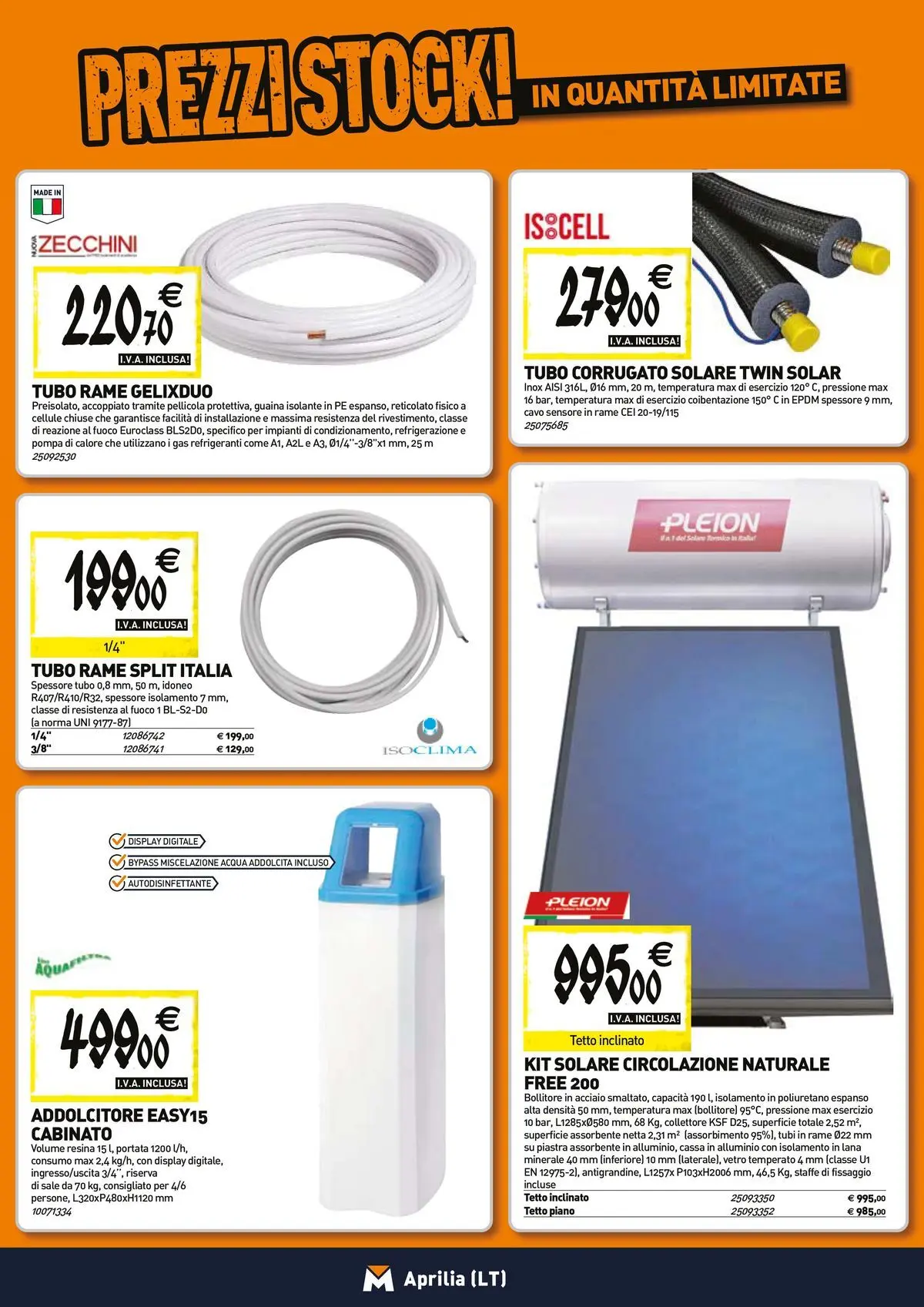 Nuovo TECNOMAT - Straordinari prezzi stock! dal 23/04/2026 > offerte anteprima 🛍️ | Pagina: 7 | Prodotti: Acqua, Sale, Pellicola, Alluminio