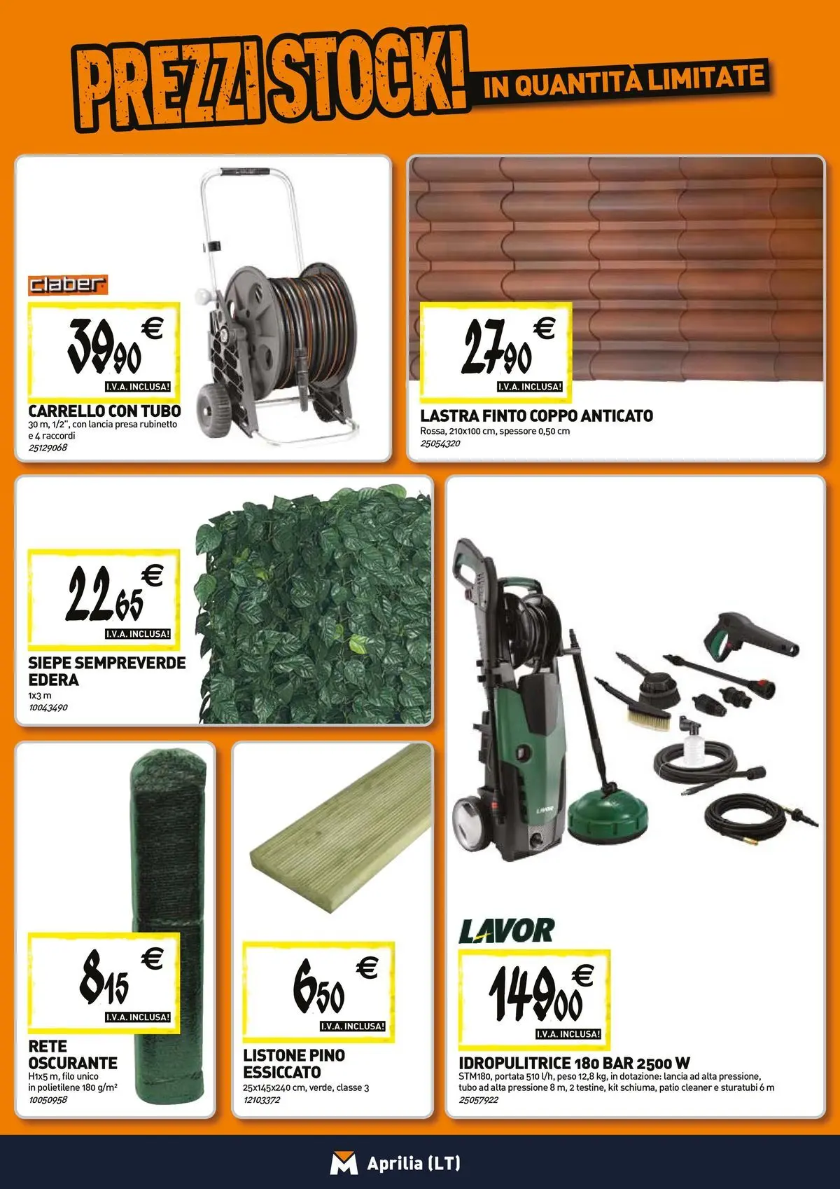 Nuovo TECNOMAT - Straordinari prezzi stock! dal 23/04/2026 > offerte anteprima 🛍️ | Pagina: 17 | Prodotti: Tubo, Carrello, Idropulitrice, Presa