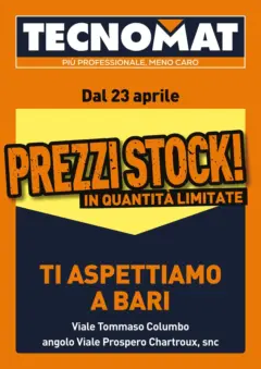 Anteprima del volantino TECNOMAT - Straordinari prezzi stock! valido a partire dal 23.04.2026