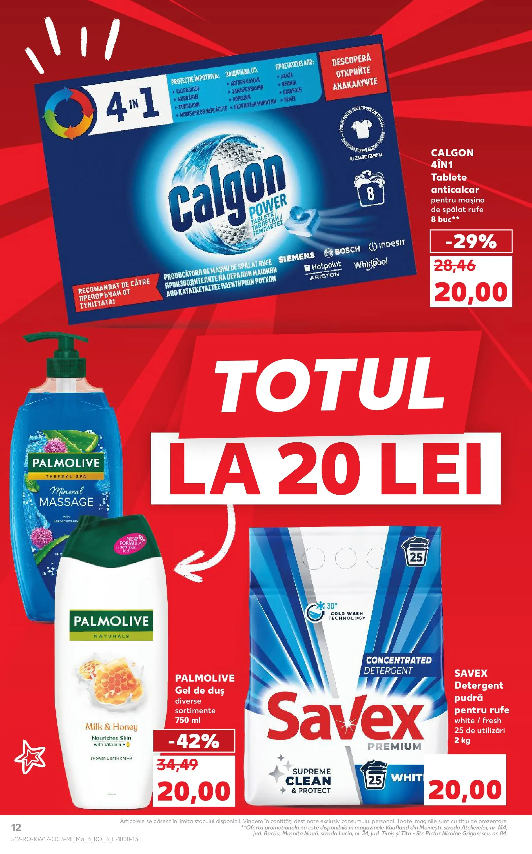Kaufland Viseu de Sus 22.04.2026 - Revista si Oferta | Pagină: 12 | Produse: Pomelo, Mașină De Spălat, Duș, Pudră