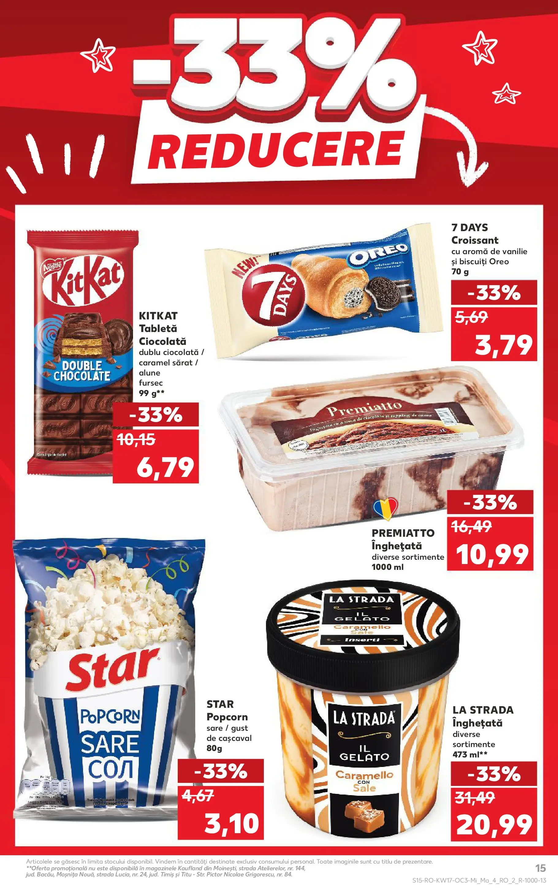 Kaufland Viseu de Sus 22.04.2026 - Revista si Oferta | Pagină: 15 | Produse: Tabletă, Alune, Ciocolată, Înghețată