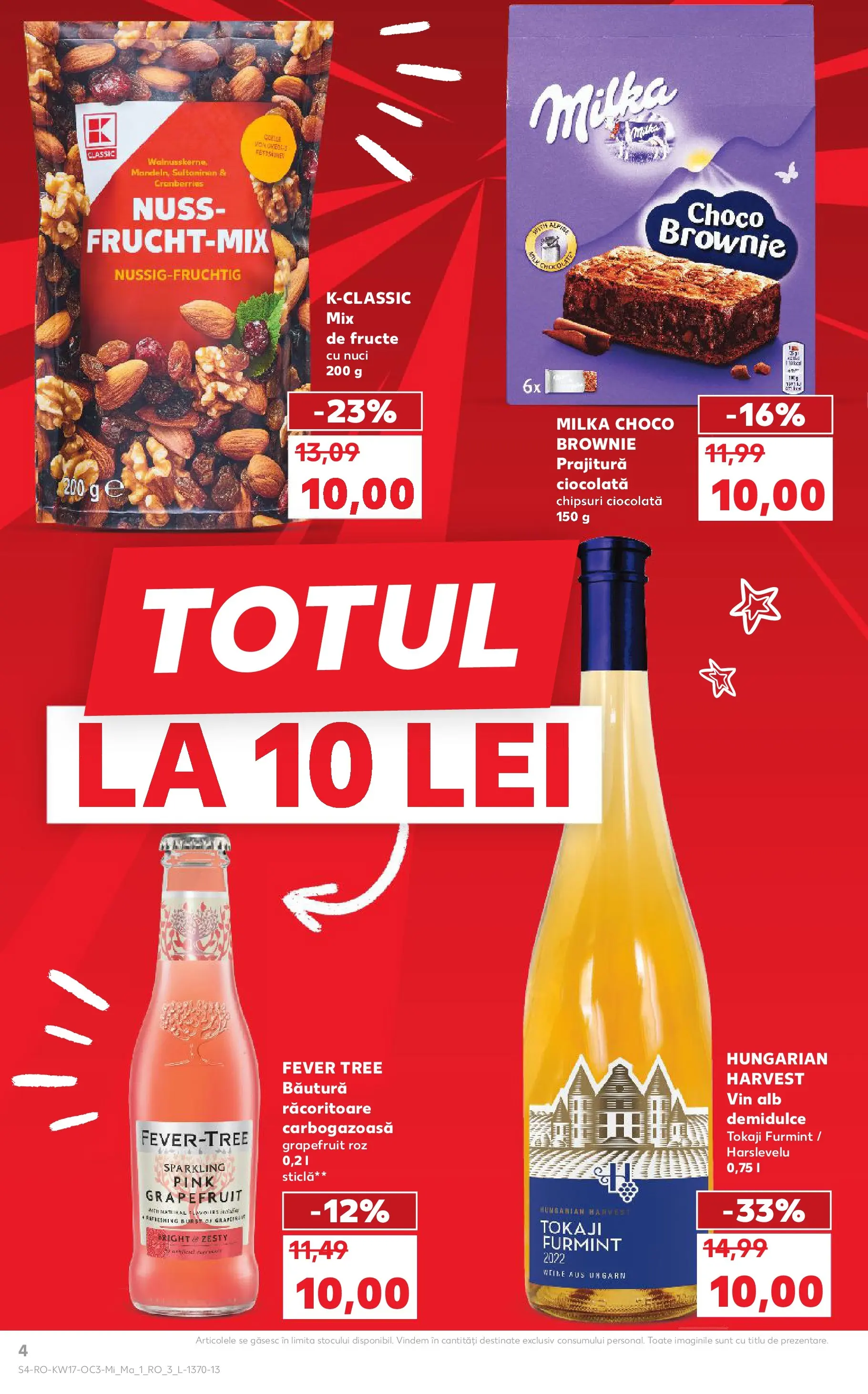 Kaufland Sovata 22.04.2026 - Revista si Oferta | Pagină: 4 | Produse: Prăjitură, Vin, Chipsuri, Fructe