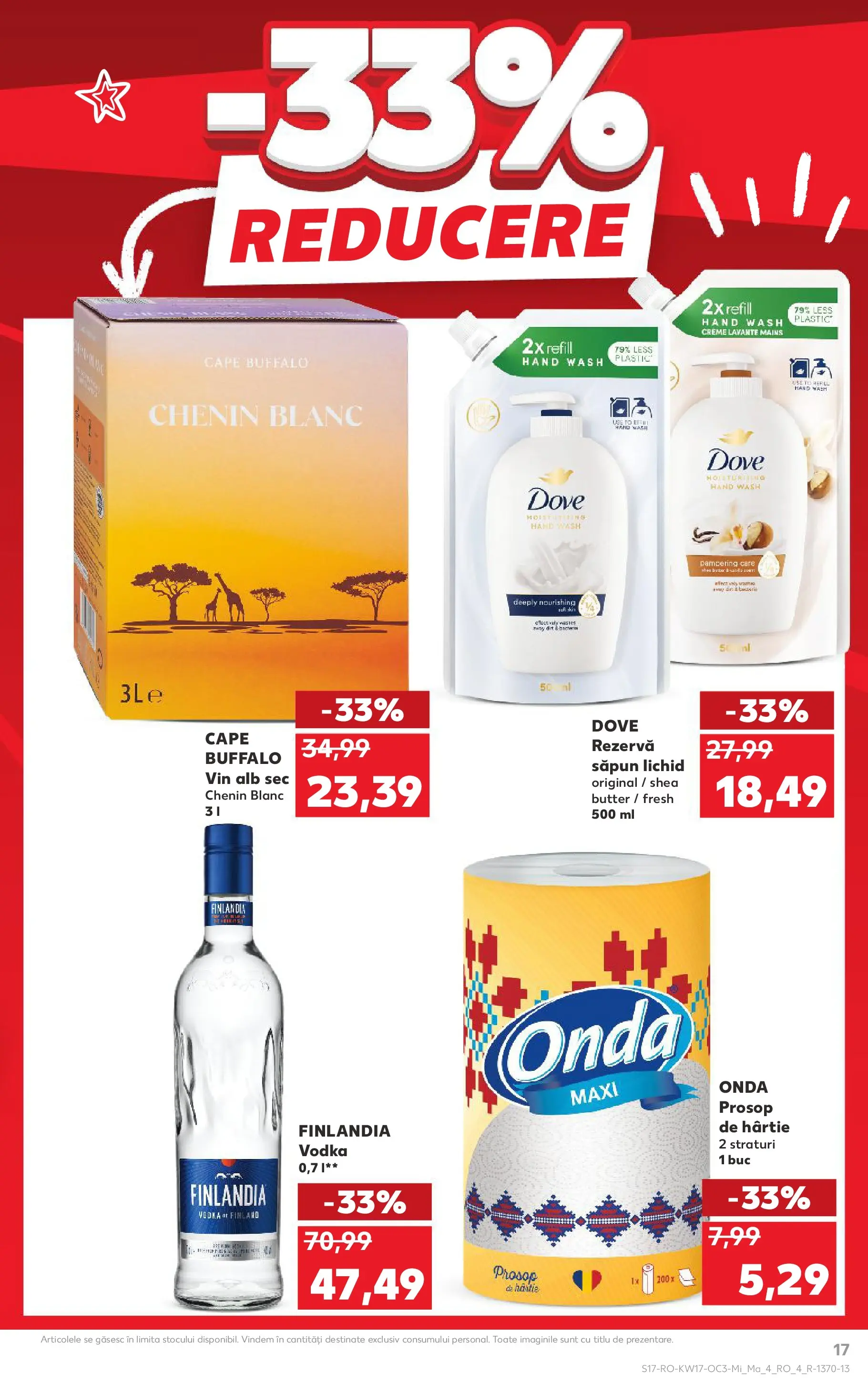 Kaufland Sovata 22.04.2026 - Revista si Oferta | Pagină: 17 | Produse: Vin, Săpun, Vodka, Rezervă săpun