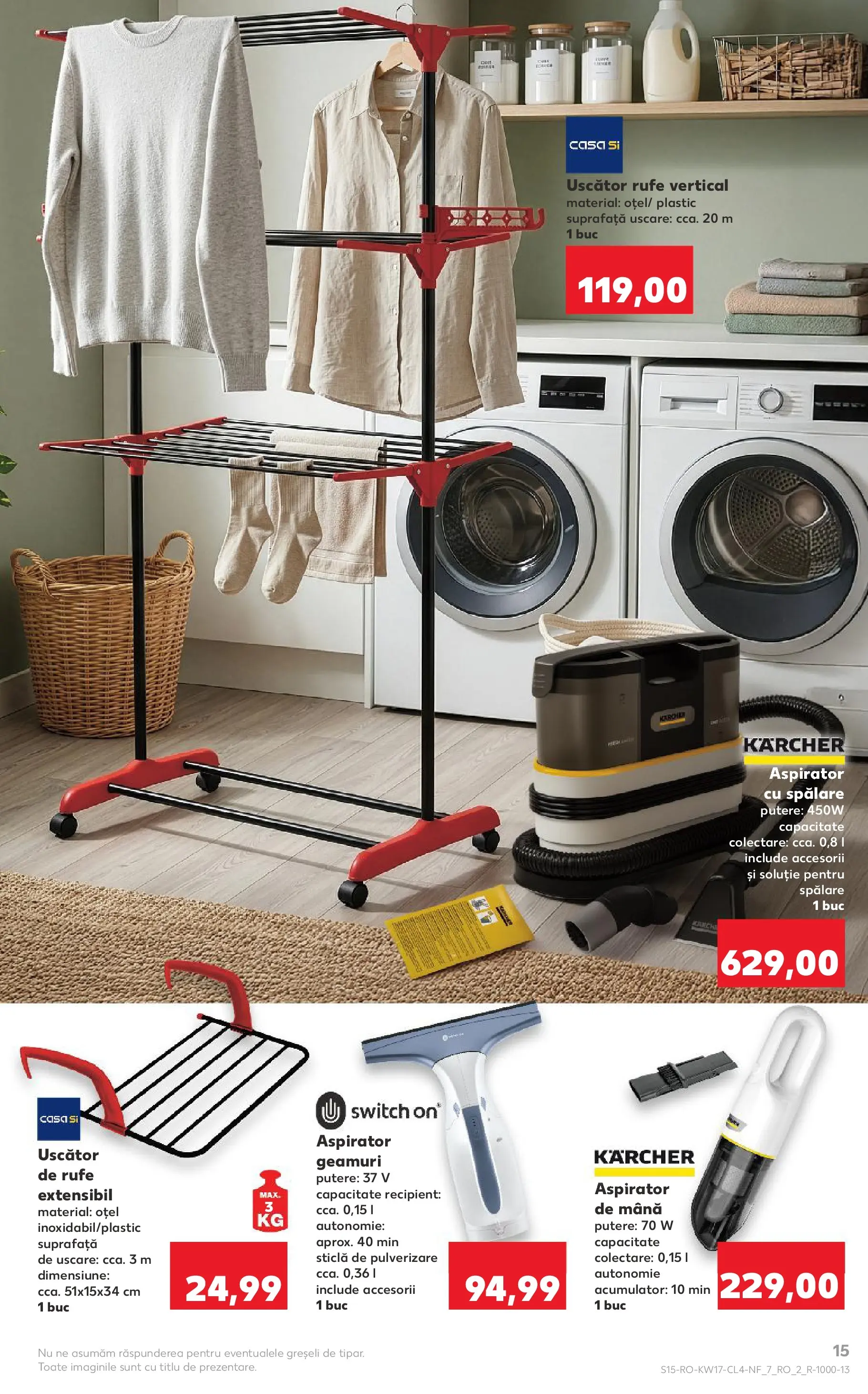 Kaufland Catalog Nonfood 22.04.2026 - Revista si Oferta | Pagină: 15 | Produse: Uscător, Aspirator, Uscător rufe