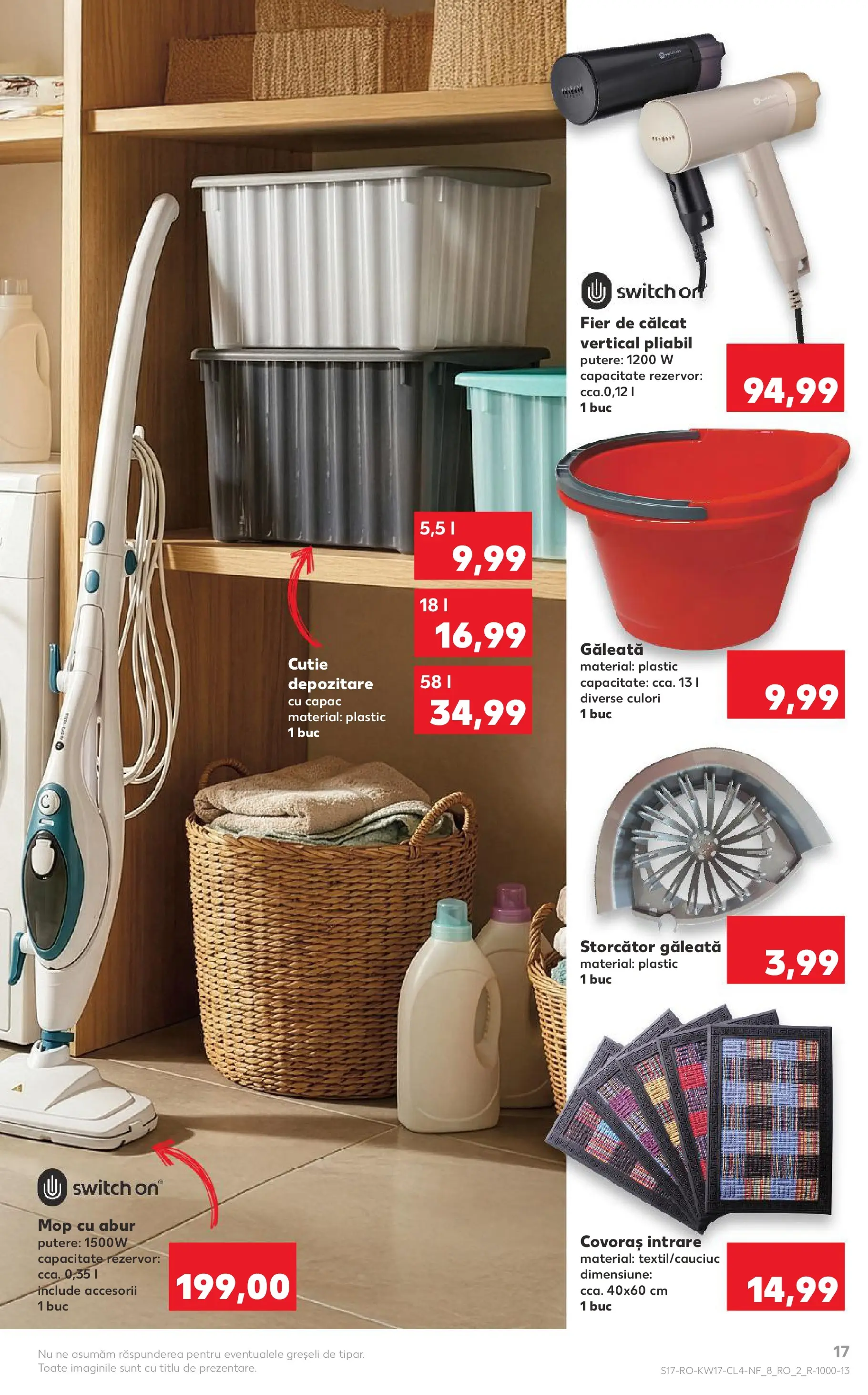 Kaufland Catalog Nonfood 22.04.2026 - Revista si Oferta | Pagină: 17 | Produse: Fier de călcat, Storcător, Cutie, Bisiklet Aparatları