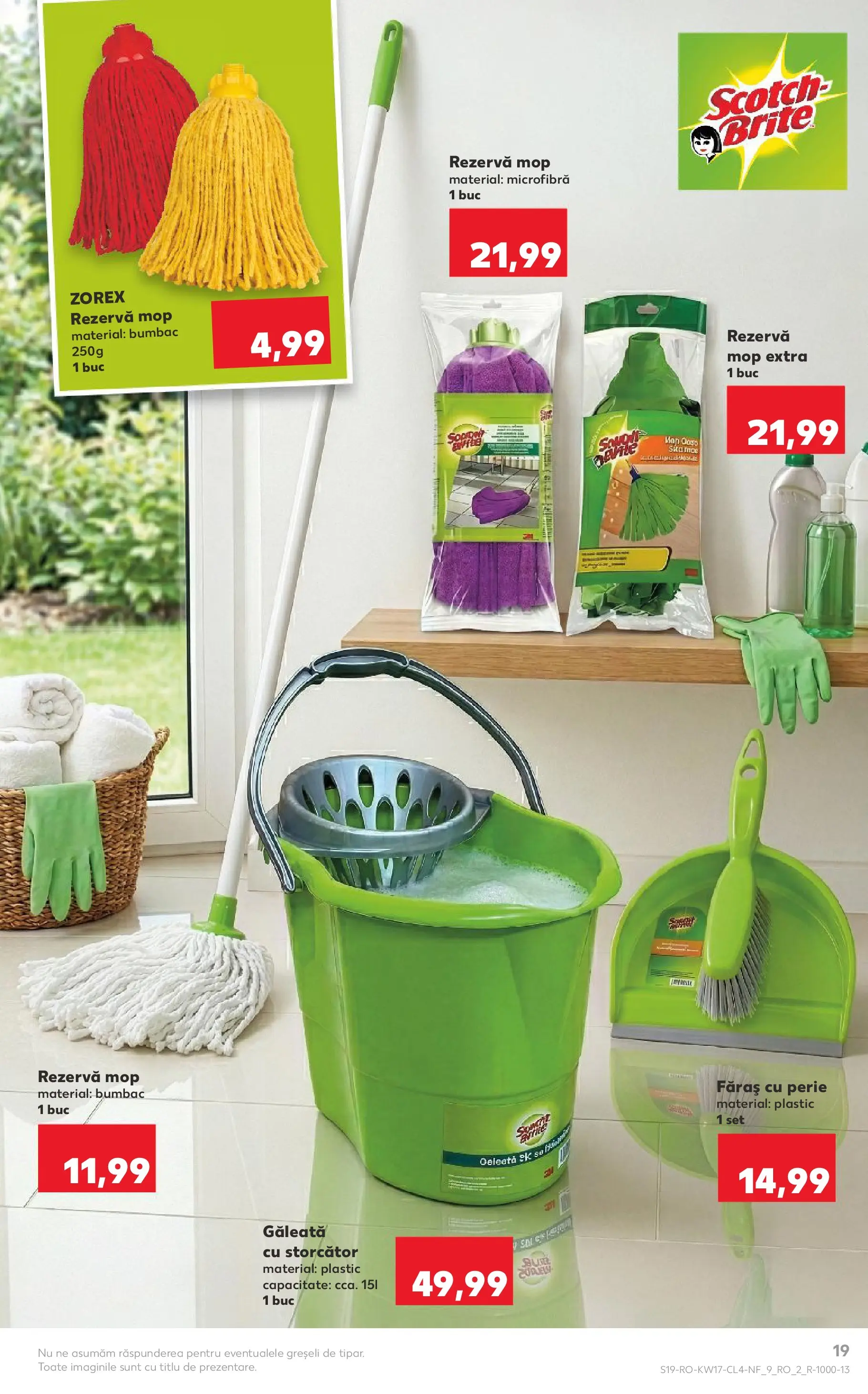 Kaufland Catalog Nonfood 22.04.2026 - Revista si Oferta | Pagină: 19 | Produse: Storcător, Mop, Perie