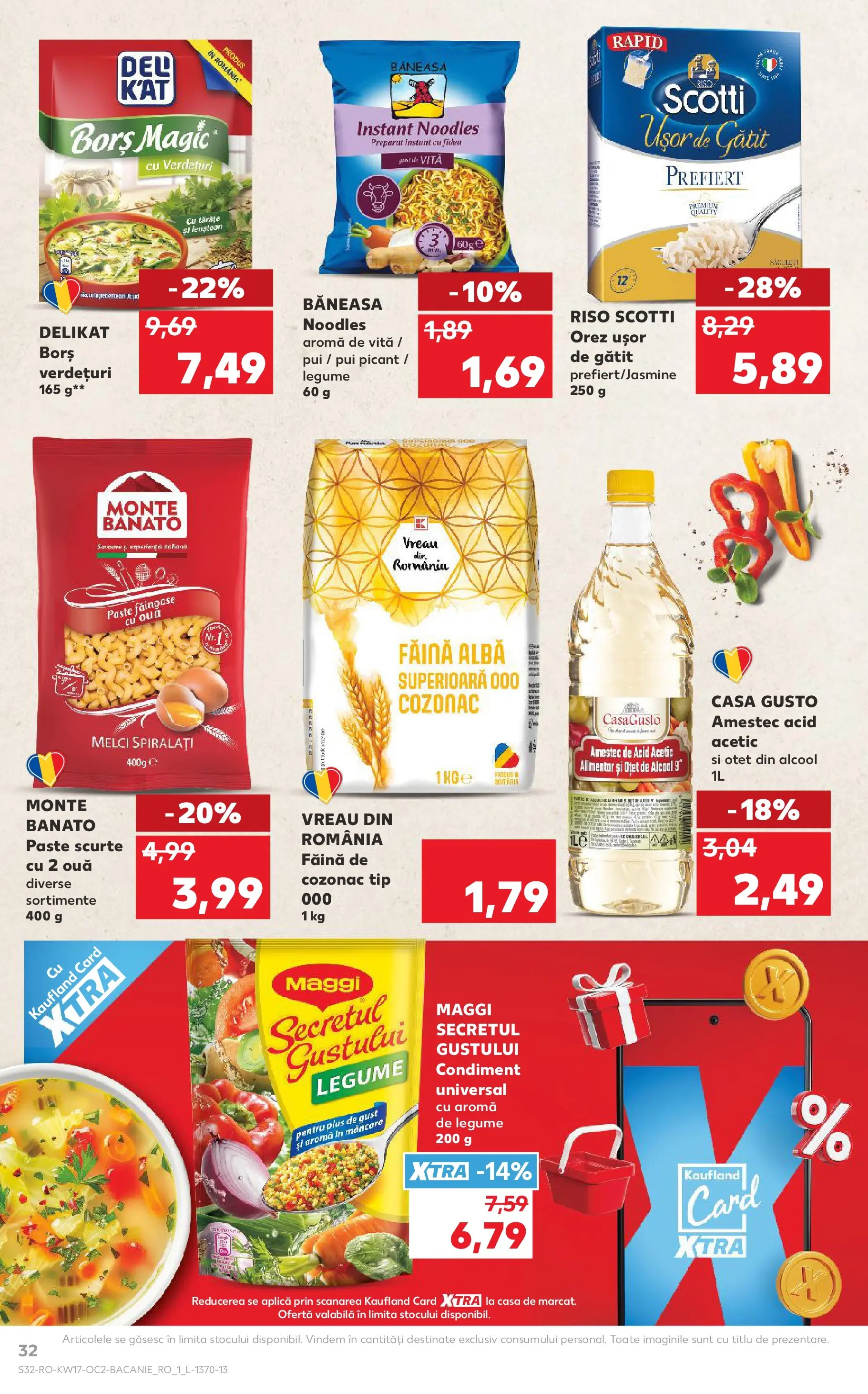 Kaufland Alexandria 22.04.2026 - Revista si Oferta | Pagină: 32 | Produse: Hacıyatmaz Kedi Oyuncağı, Oțet, Orez, Legume