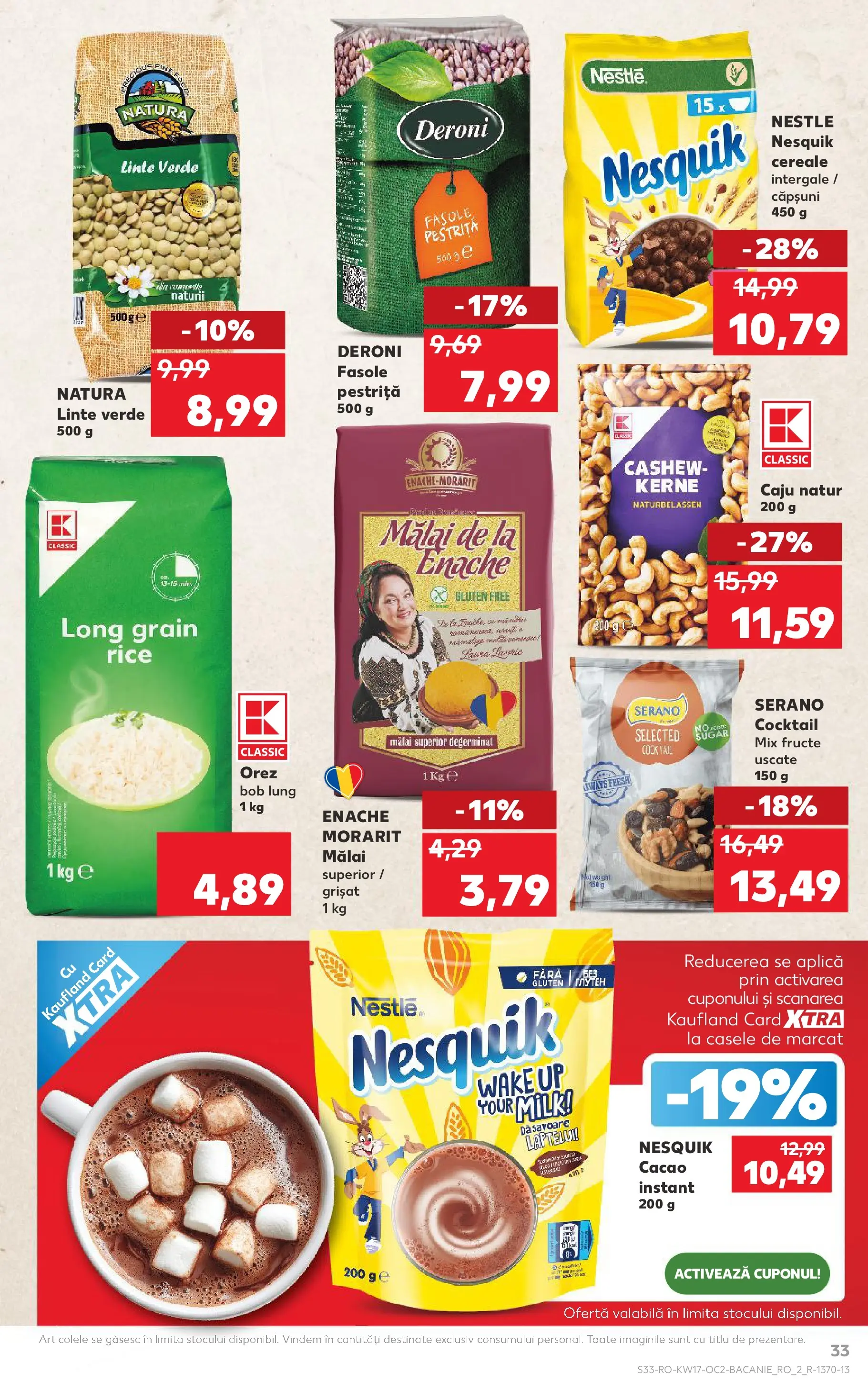 Kaufland Comarnic 22.04.2026 - Revista si Oferta | Pagină: 33 | Produse: Mix fructe, Cocktail, Căpșuni, Cacao