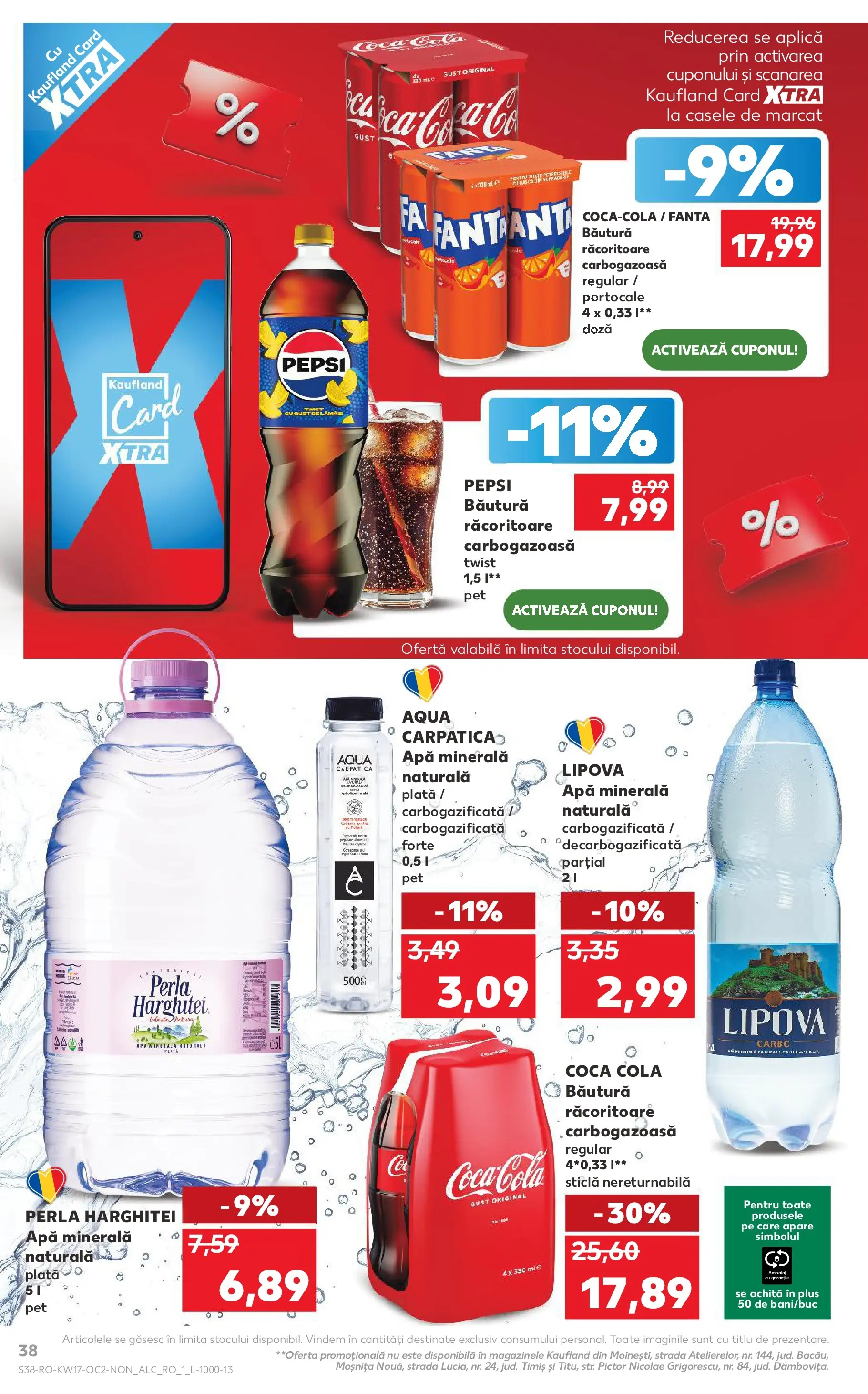 Kaufland Constanța 22.04.2026 - Revista si Oferta | Pagină: 38 | Produse: Yazı tahtası kalemi, Amerikan servis, Portocale, Apă
