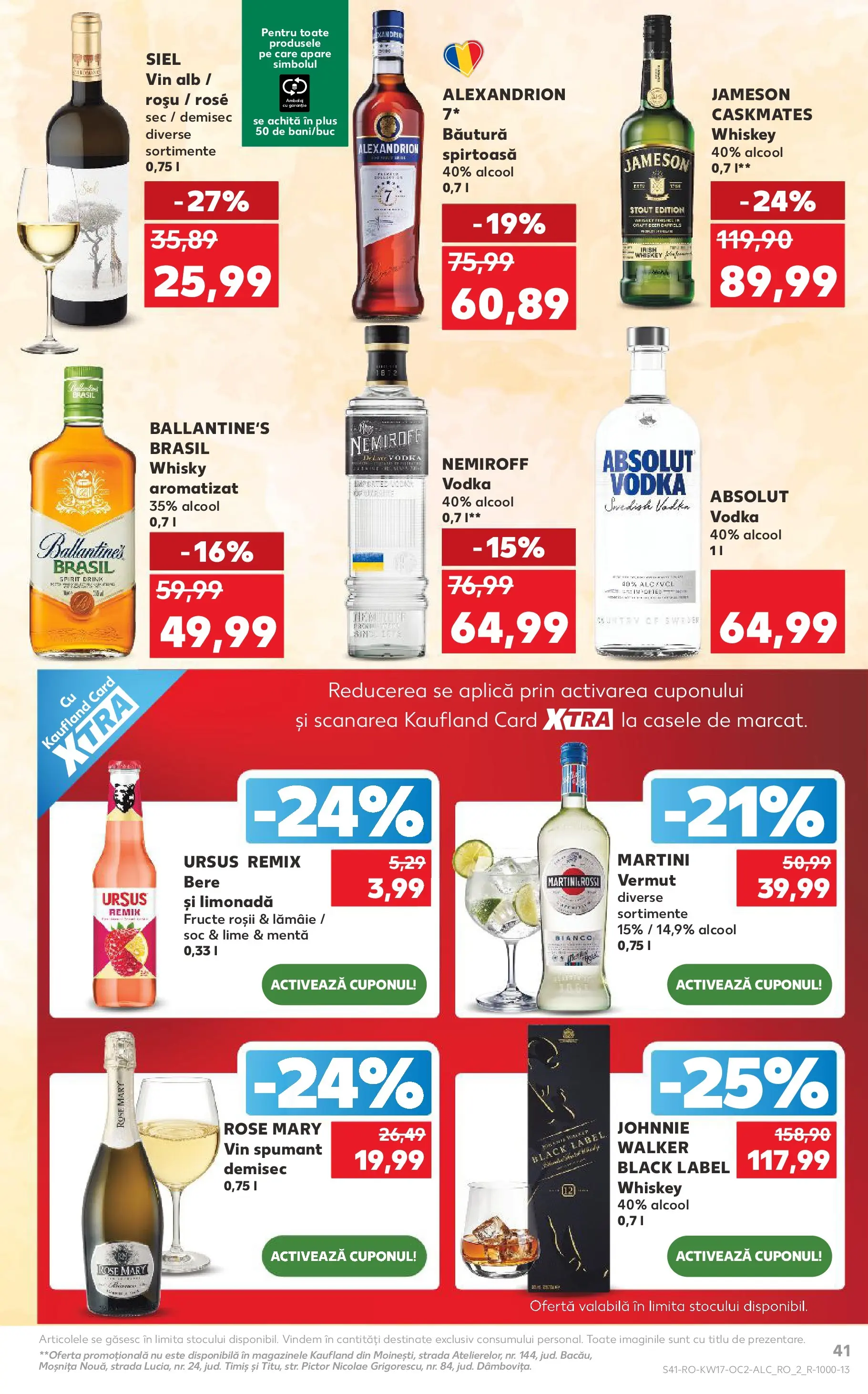 Kaufland Constanța 22.04.2026 - Revista si Oferta | Pagină: 41 | Produse: Lime, Sıcak su torbası, Vin, Roșii