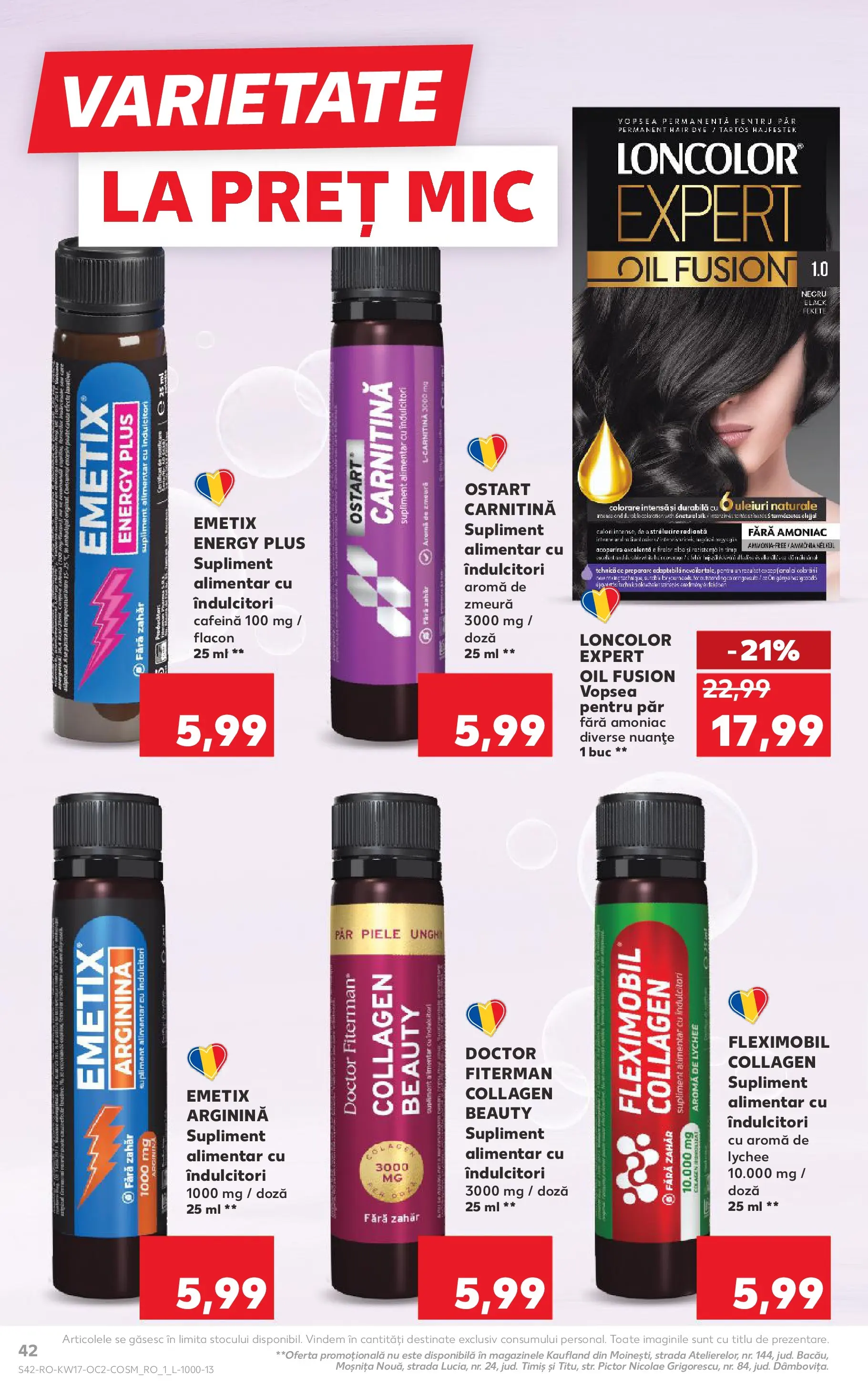 Kaufland Constanța 22.04.2026 - Revista si Oferta | Pagină: 42 | Produse: Zmeură, Vopsea, Amerikan servis, Zahăr