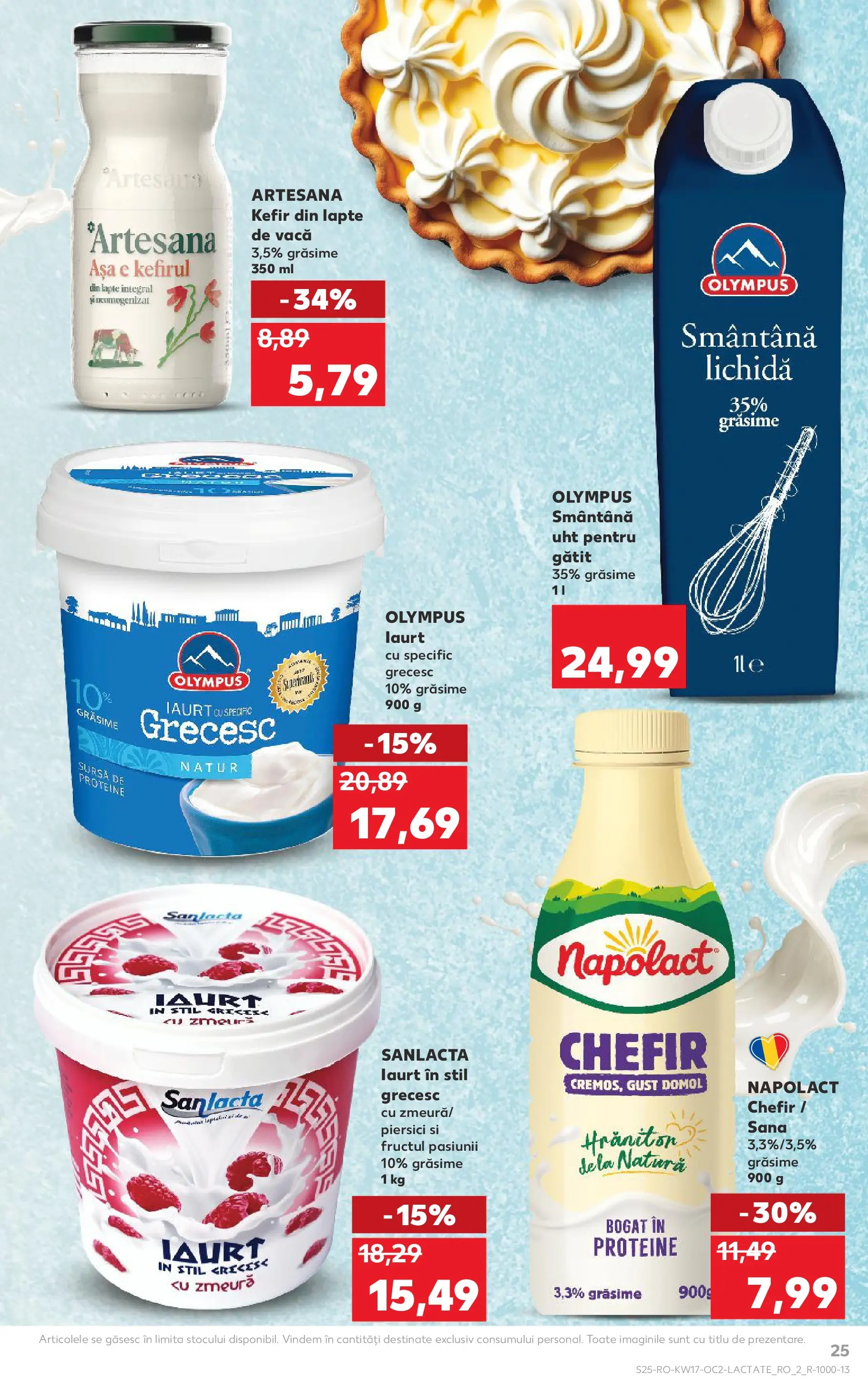 Kaufland Constanța 22.04.2026 - Revista si Oferta | Pagină: 25 | Produse: Lapte, Iaurt, Kefir, Smântână