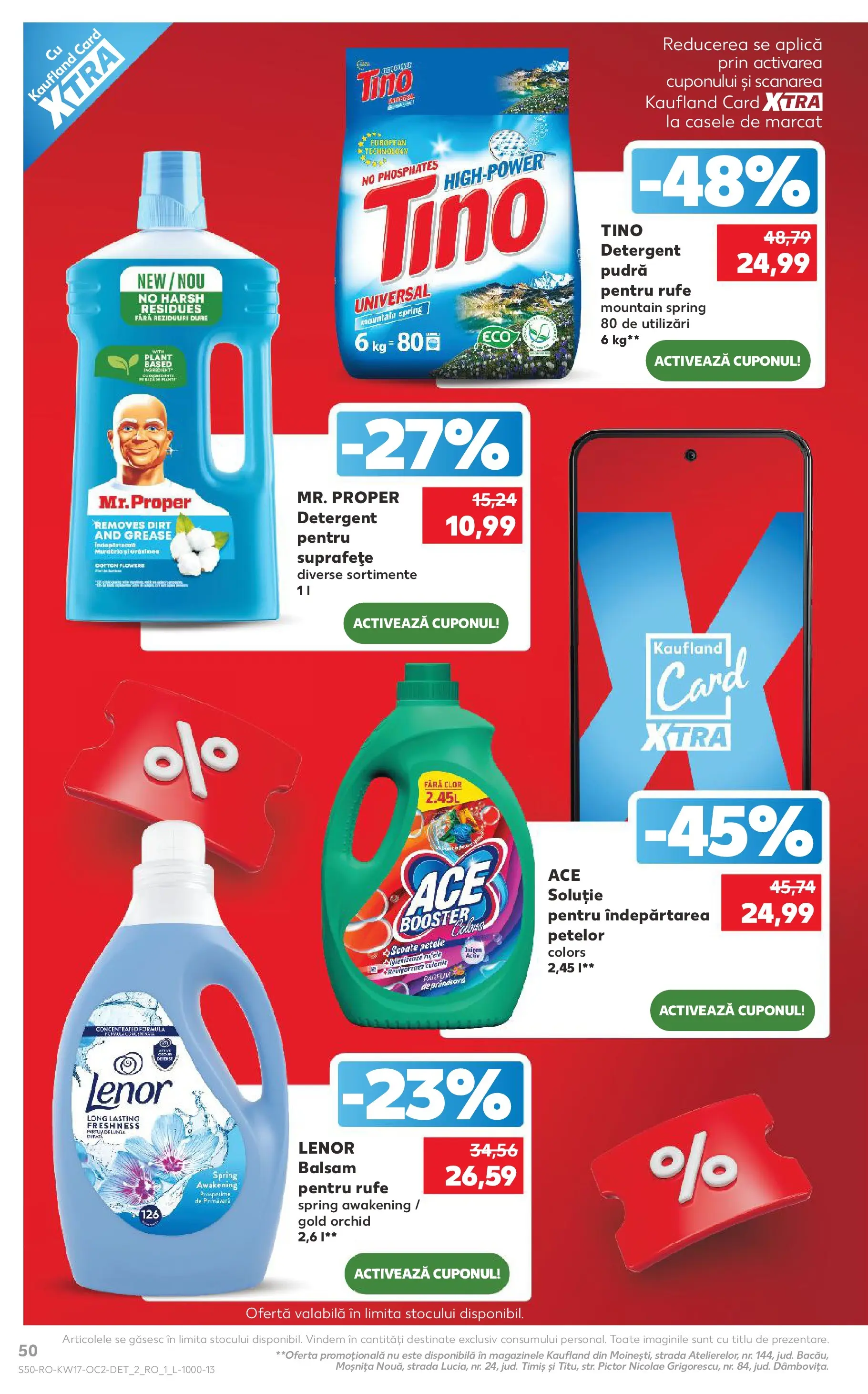 Kaufland Constanța 22.04.2026 - Revista si Oferta | Pagină: 50 | Produse: Parfum, Pudră, Detergent, Îndepărtarea petelor