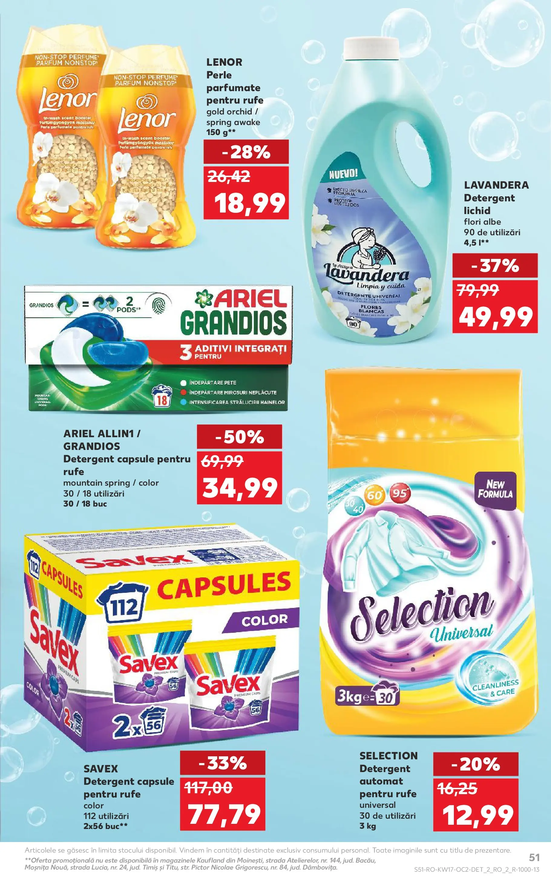 Kaufland Constanța 22.04.2026 - Revista si Oferta | Pagină: 51 | Produse: Kedi Ödül Oyuncakları, Akrilik boya, Parfum, Detergent