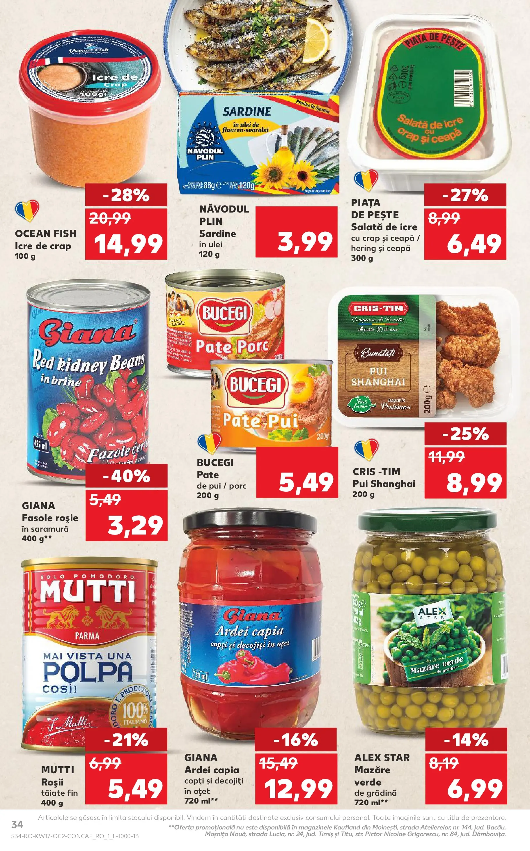 Kaufland Constanța 22.04.2026 - Revista si Oferta | Pagină: 34 | Produse: Mazăre, Ardei, Salată, Ceapă