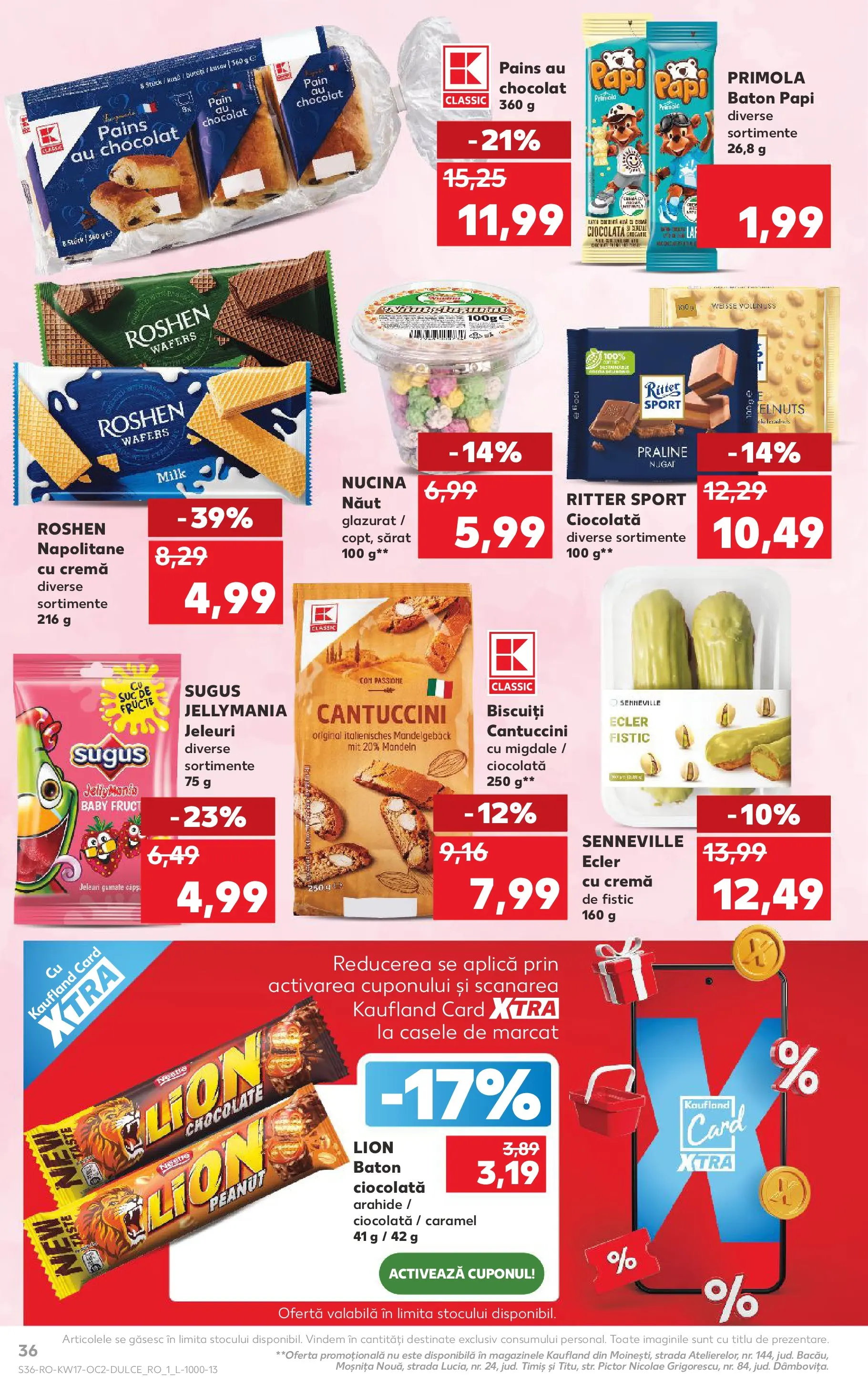 Kaufland Constanța 22.04.2026 - Revista si Oferta | Pagină: 36 | Produse: Arahide, Migdale, Praline, Jeleuri