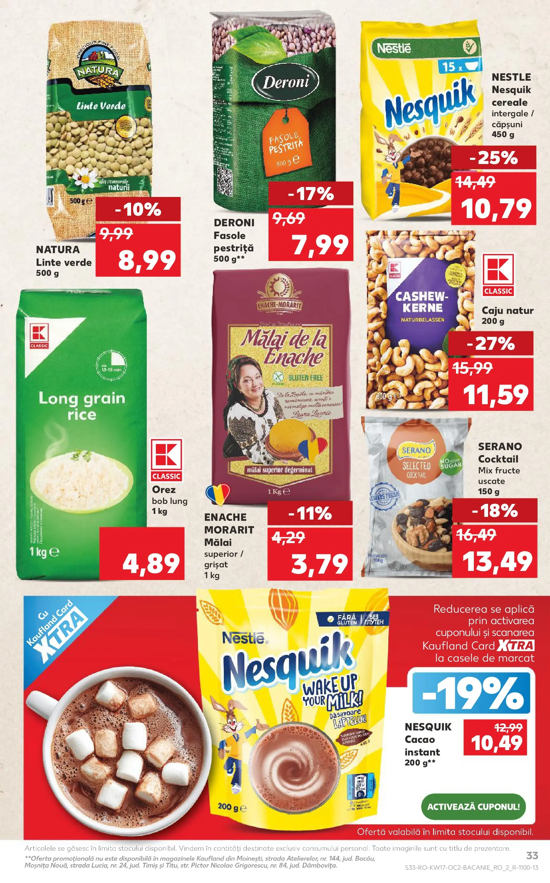 Kaufland Ploiești 22.04.2026 - Revista si Oferta | Pagină: 33 | Produse: Orez, Caju, Căpșuni, Mălai
