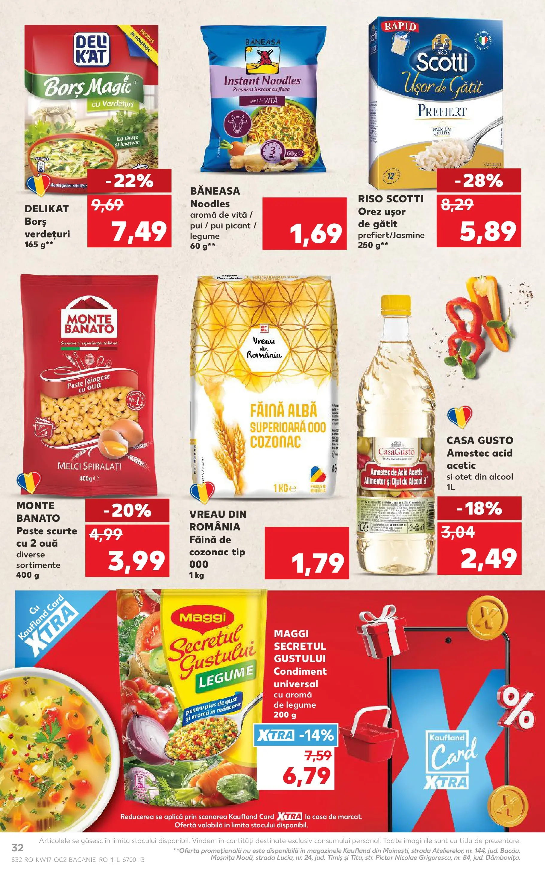 Kaufland Comarnic 22.04.2026 - Revista si Oferta | Pagină: 32 | Produse: Ouă, Oțet, Făină, Orez