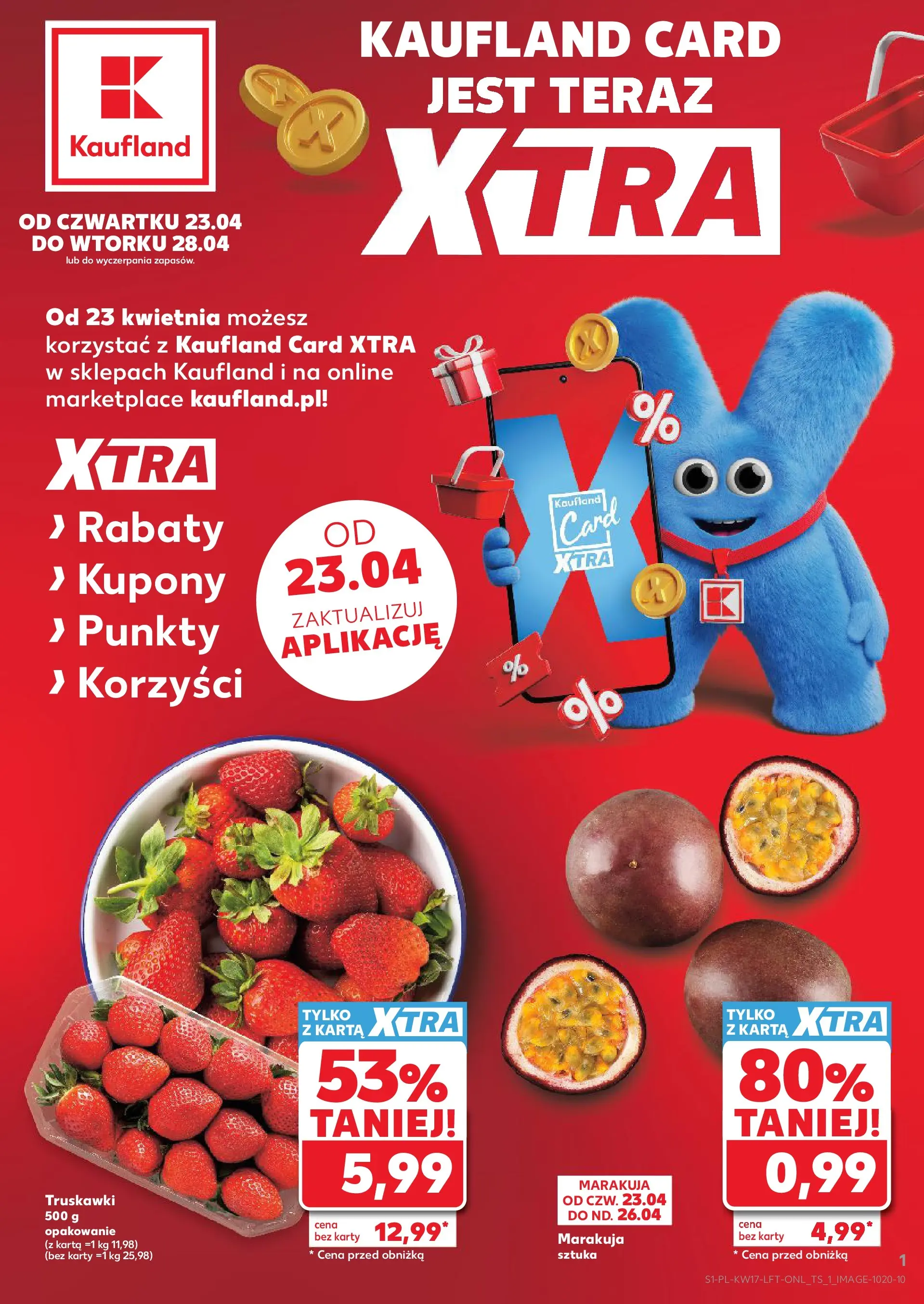 Kaufland gazetka od 23.04.2026 - od jutra PDF | Strona: 1 | Produkty: Karta, Truskawki