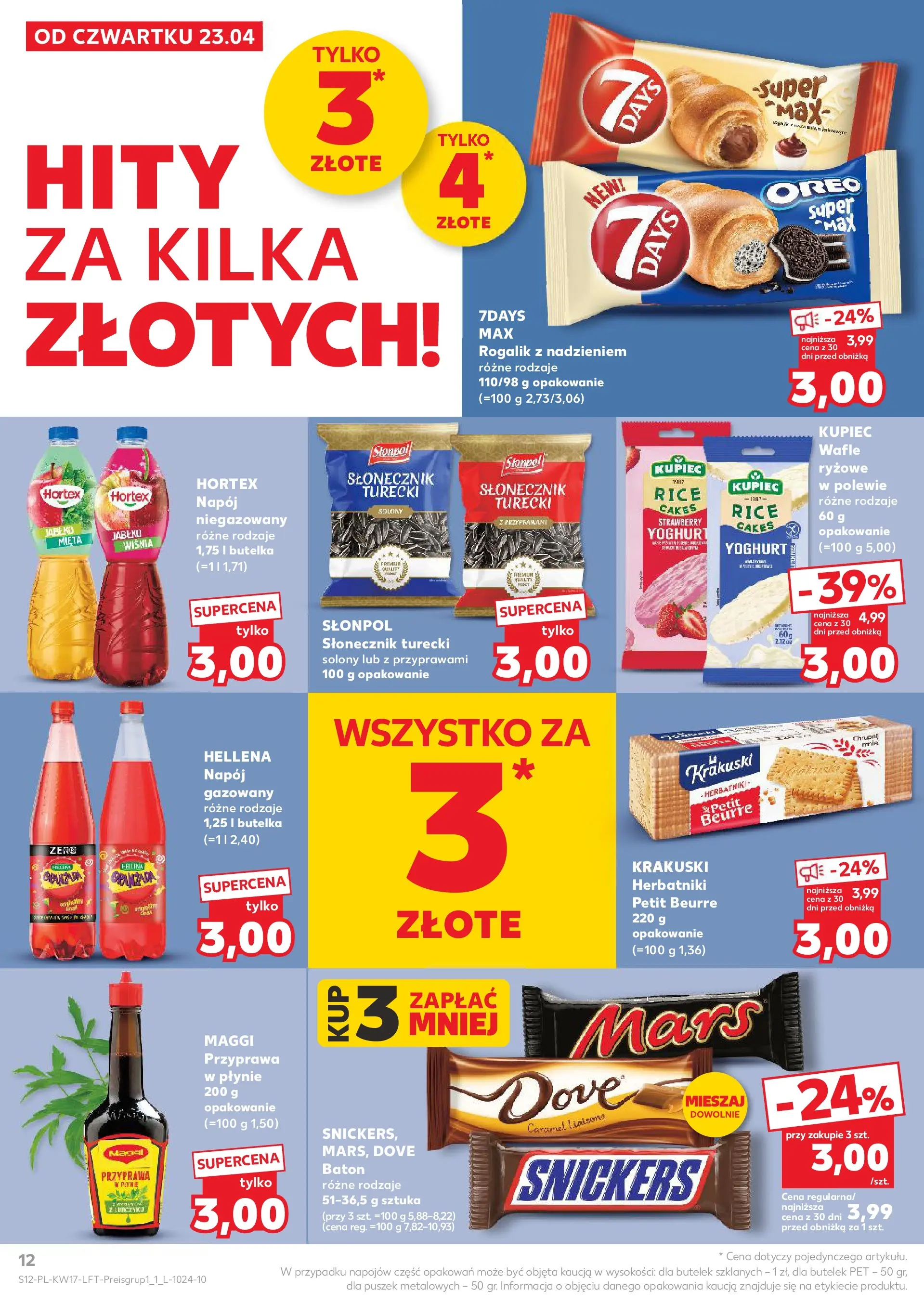 Kaufland gazetka od 23.04.2026 - od jutra PDF | Strona: 12 | Produkty: Mięta, Herbatniki, Baton, Słonecznik