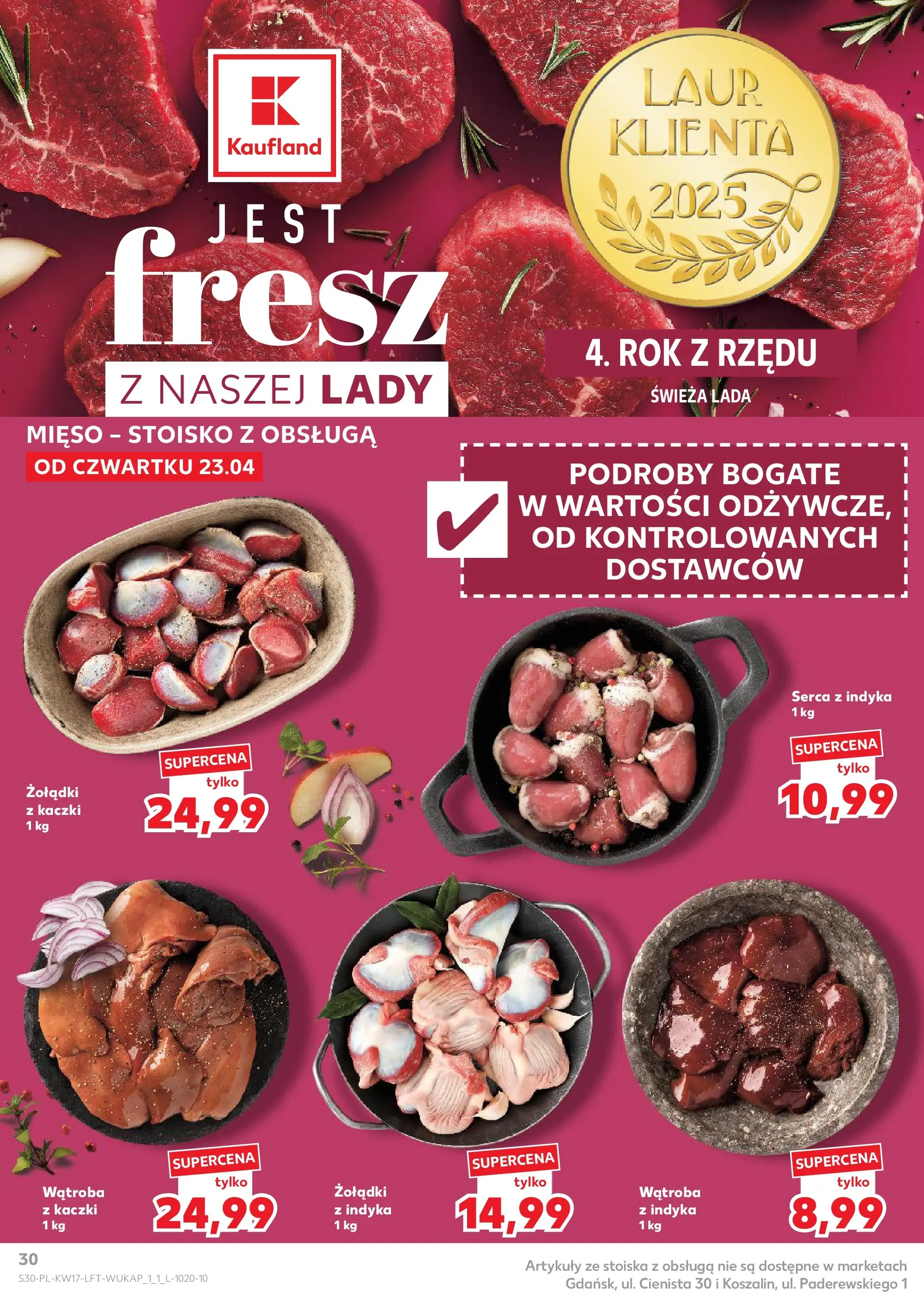 Kaufland gazetka od 23.04.2026 - od jutra PDF | Strona: 30 | Produkty: Mięso