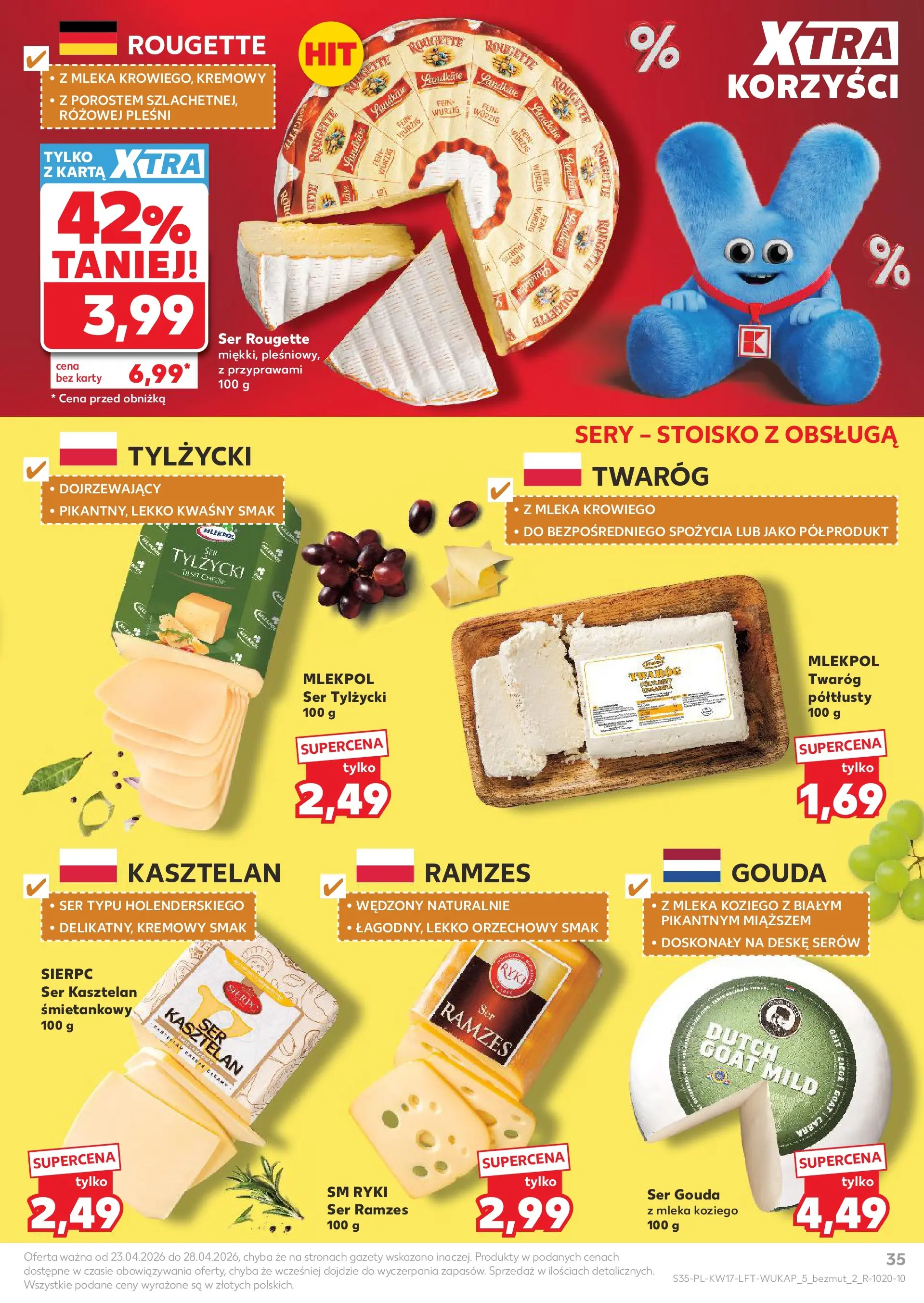Kaufland gazetka od 23.04.2026 - od jutra PDF | Strona: 35 | Produkty: Karta, Mleka, Ser, Ser gouda