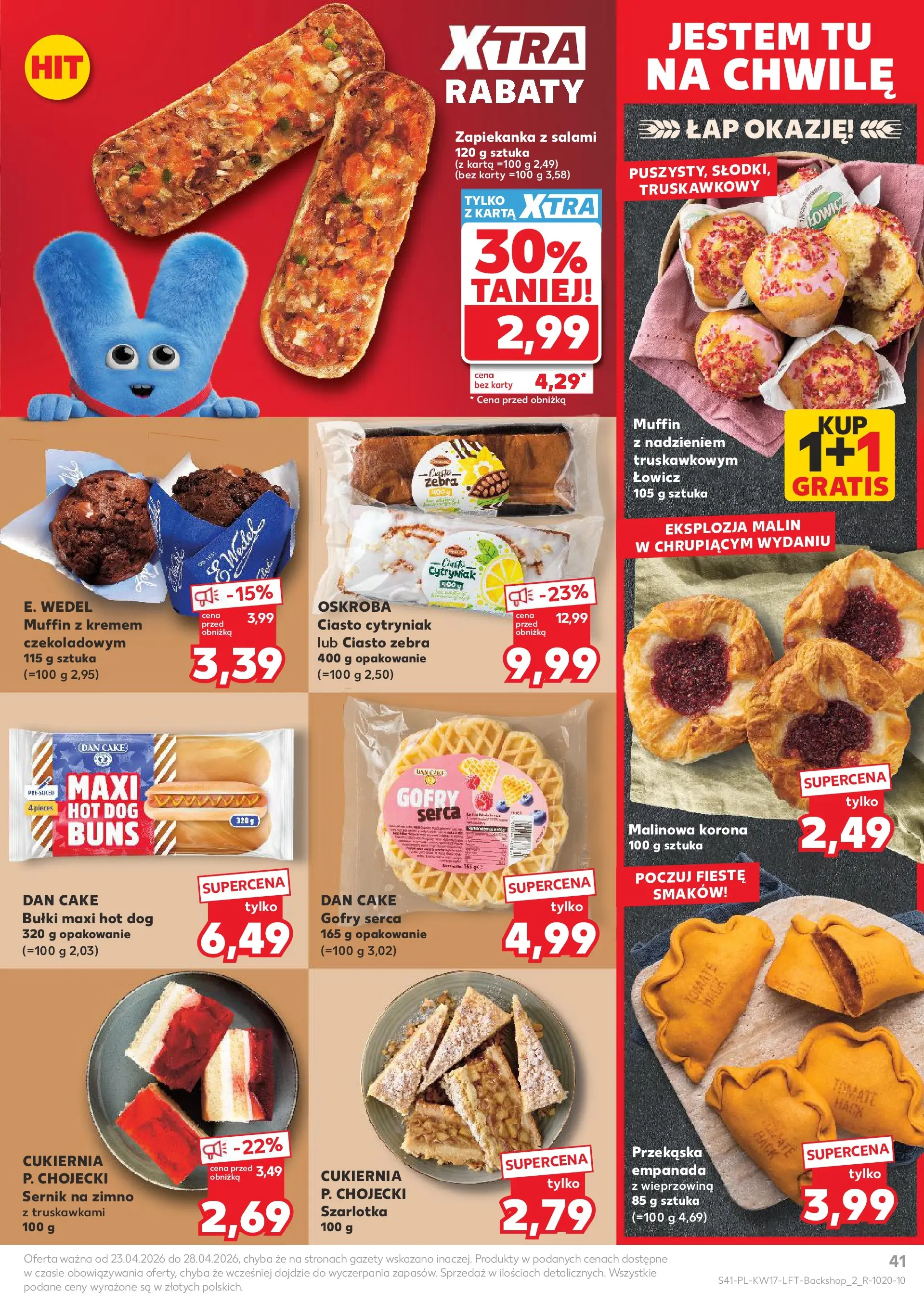 Kaufland gazetka od 23.04.2026 - od jutra PDF | Strona: 41 | Produkty: Karta, Ciasto, Zapiekanka, Wieprzowina