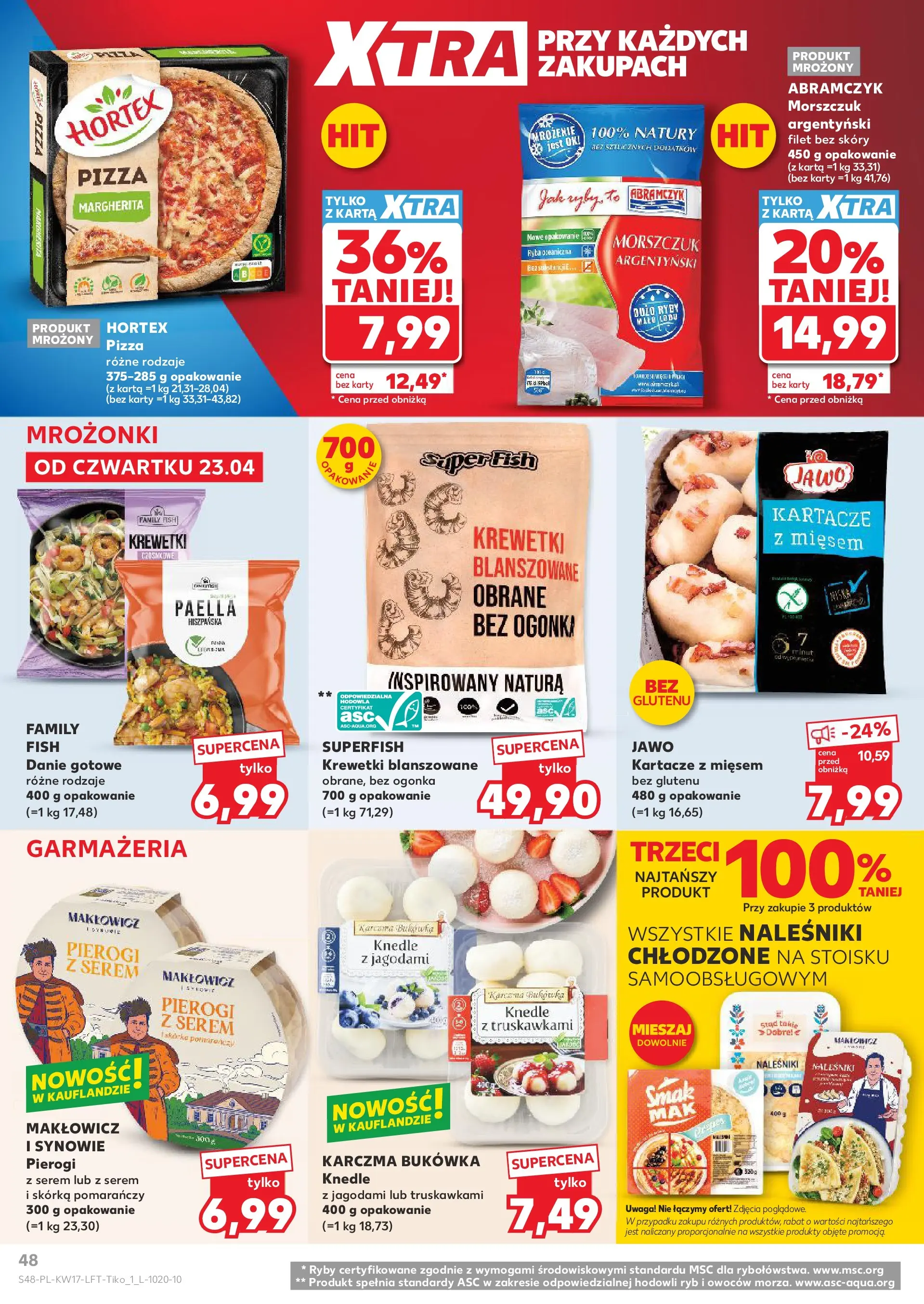 Kaufland gazetka od 23.04.2026 - od jutra PDF | Strona: 48 | Produkty: Morszczuk, Paella, Ryba, Naleśniki