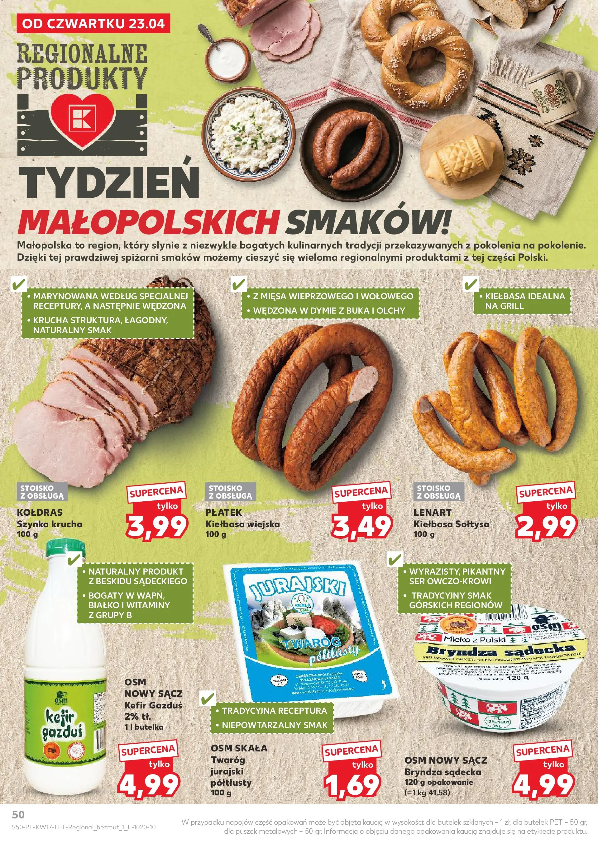 Kaufland gazetka od 23.04.2026 - od jutra PDF | Strona: 50 | Produkty: Kefir, Grill, Bryndza, Ser