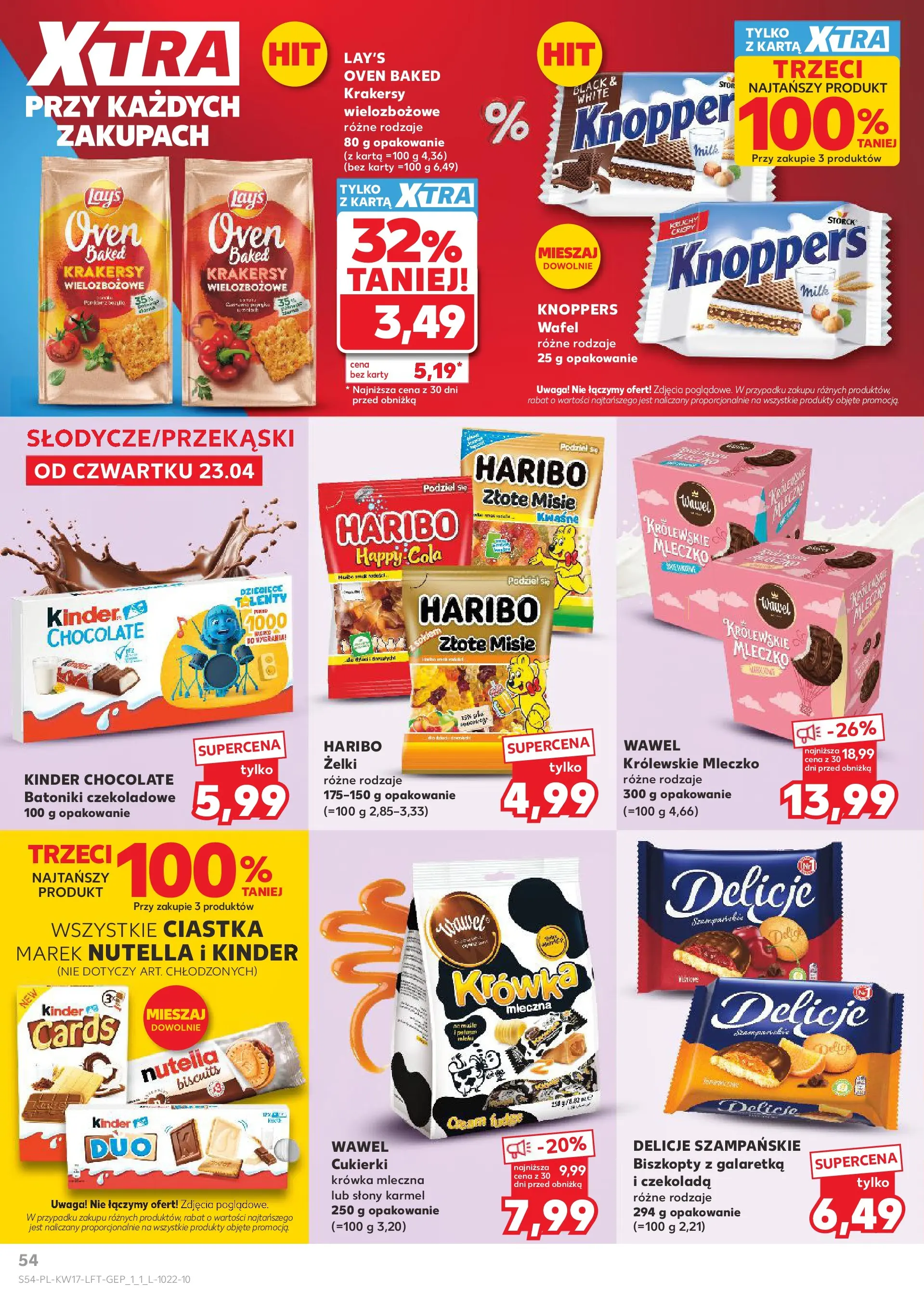 Kaufland gazetka od 23.04.2026 - od jutra PDF | Strona: 54 | Produkty: Nutella biscuits, Galaretka, Czekolada, Ciastka