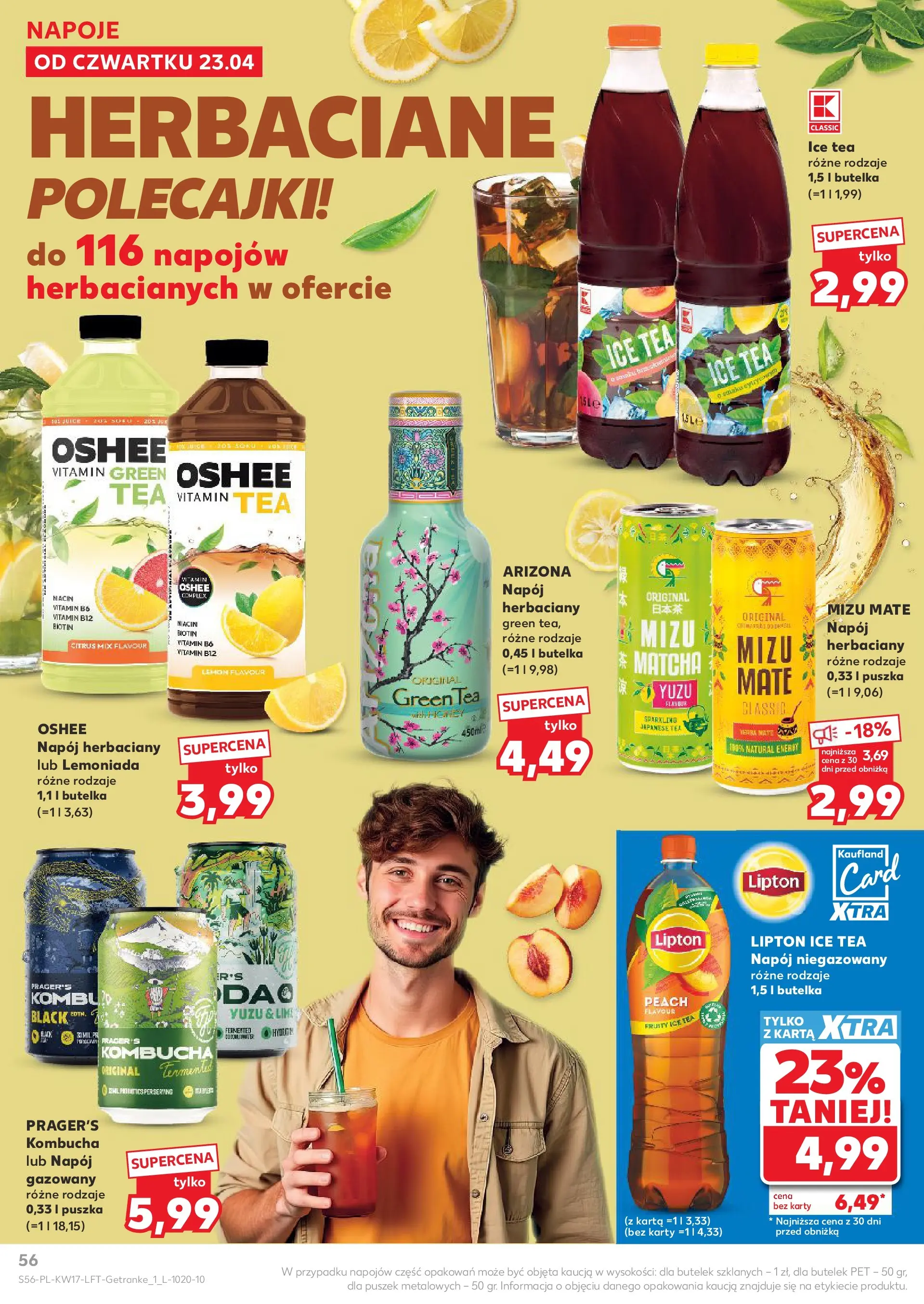 Kaufland gazetka od 23.04.2026 - od jutra PDF | Strona: 56 | Produkty: Karta, Ice Tea, Napoje, Kombucha