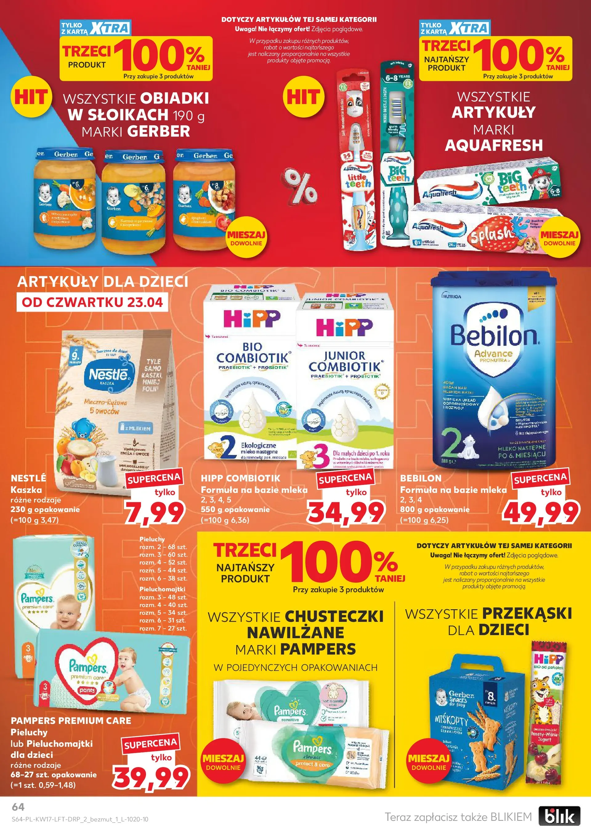 Kaufland gazetka od 23.04.2026 - od jutra PDF | Strona: 64 | Produkty: Karta, Mleka, Pampers, Owoce